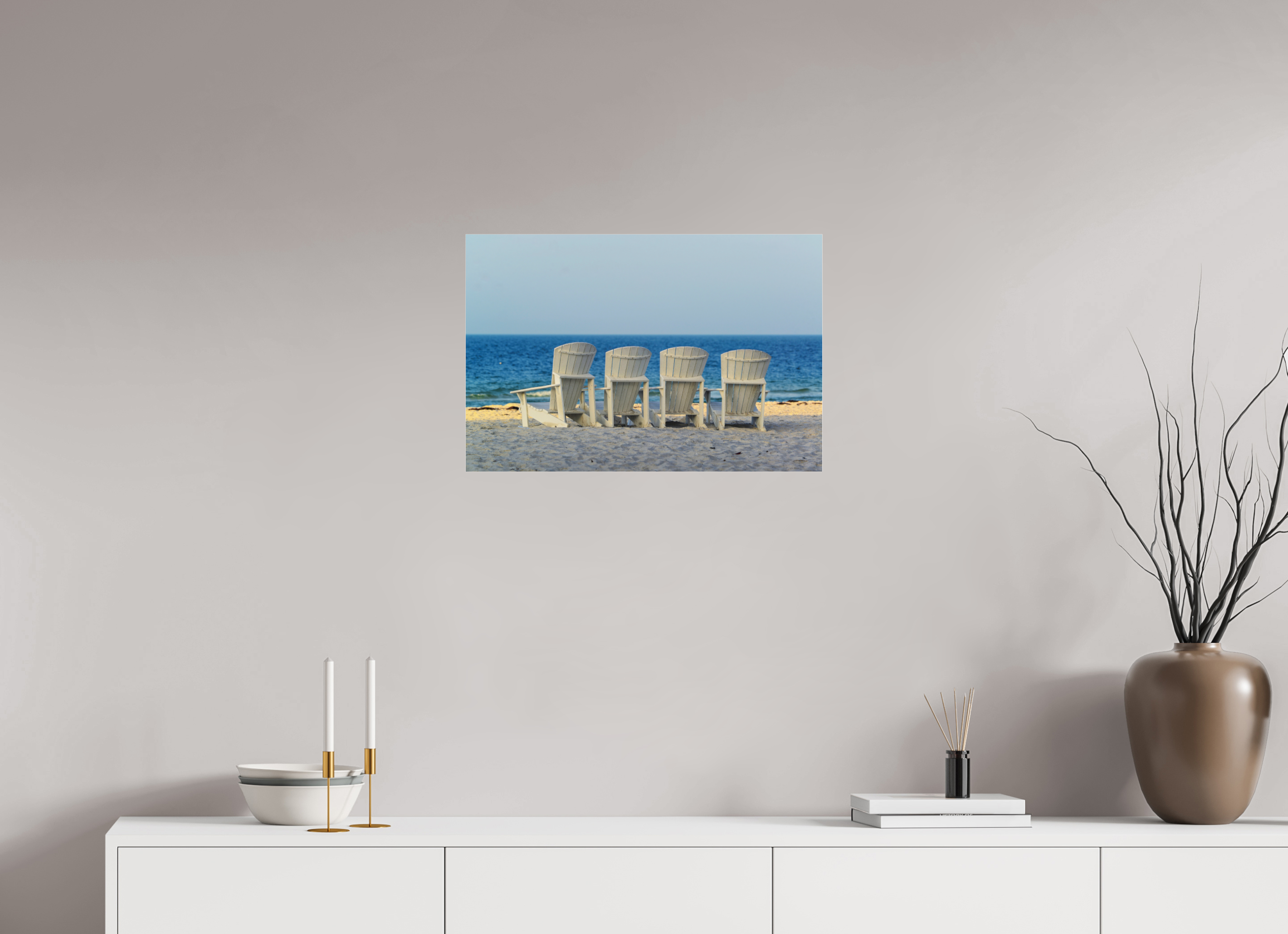 24 x 16″, Metallic Photo Print Under Acrylic Glass Front Row for the Sunset