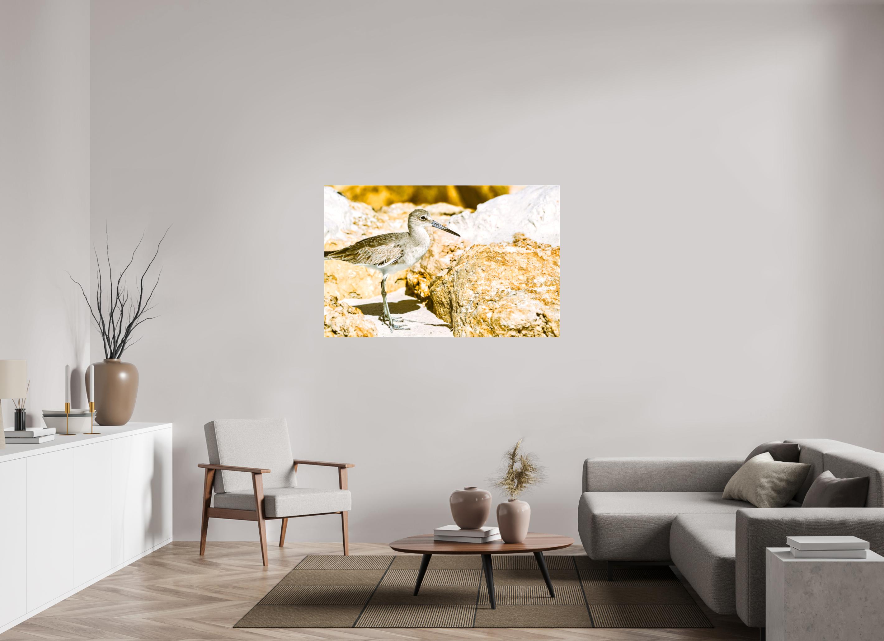 54.5 x 35″, Glossy Canvas on Stretcher Frame, 1,57" Wrapped The Sunny Willet