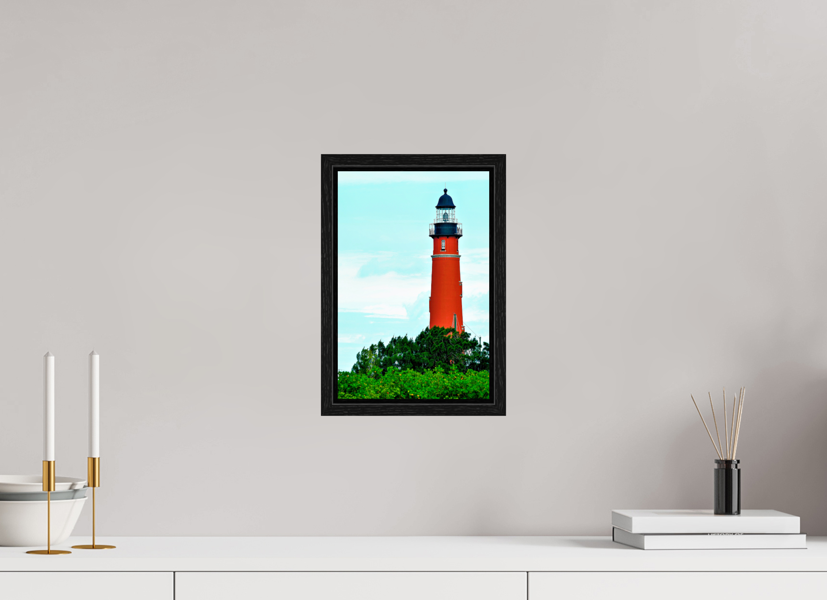 8 x 12″, Floater Frame Ponce de Leon Inlet Lighthouse