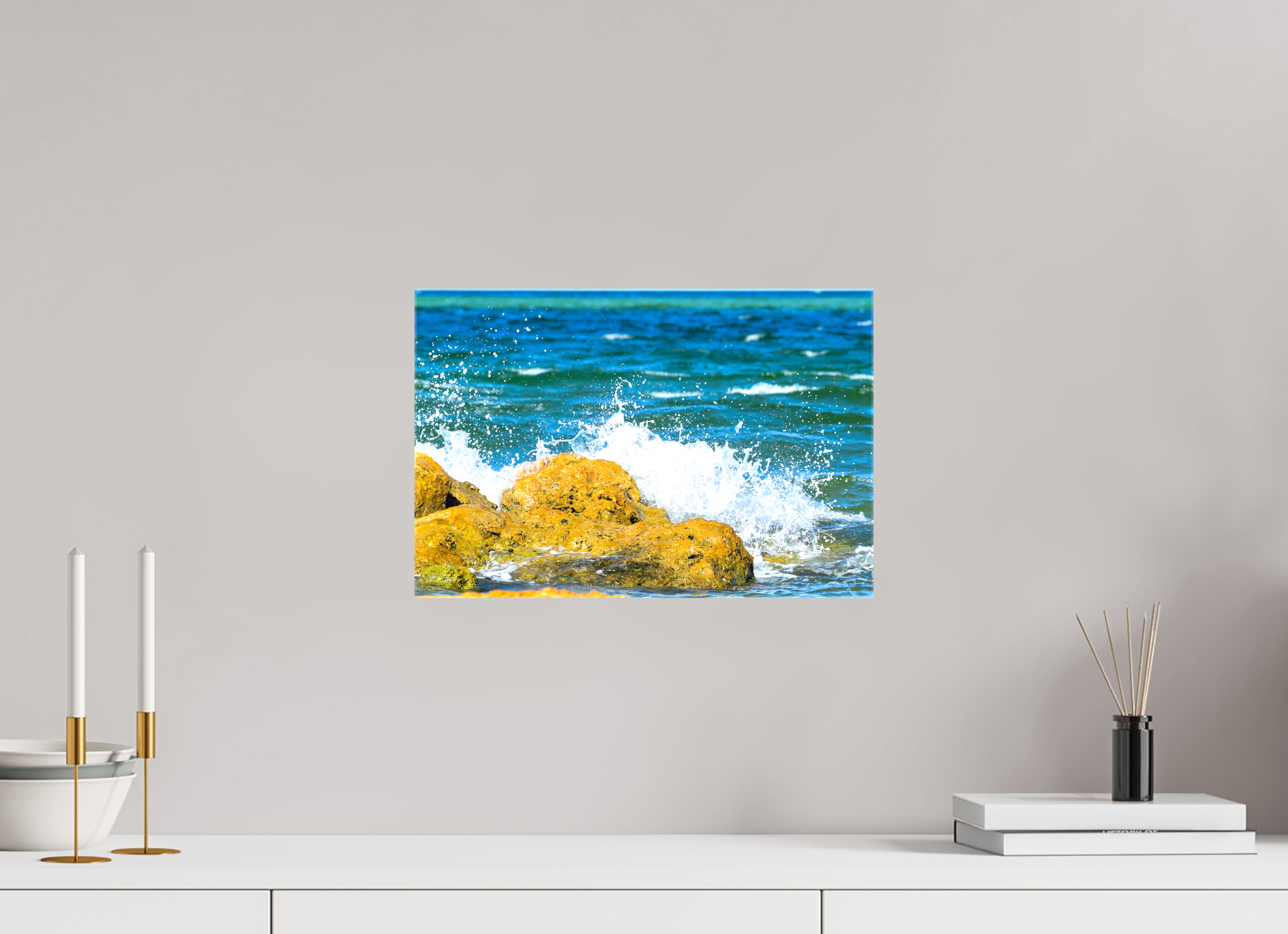 15 x 10″, Glossy Canvas on Stretcher Frame, 1,57" Wrapped The Ocean’s Impact