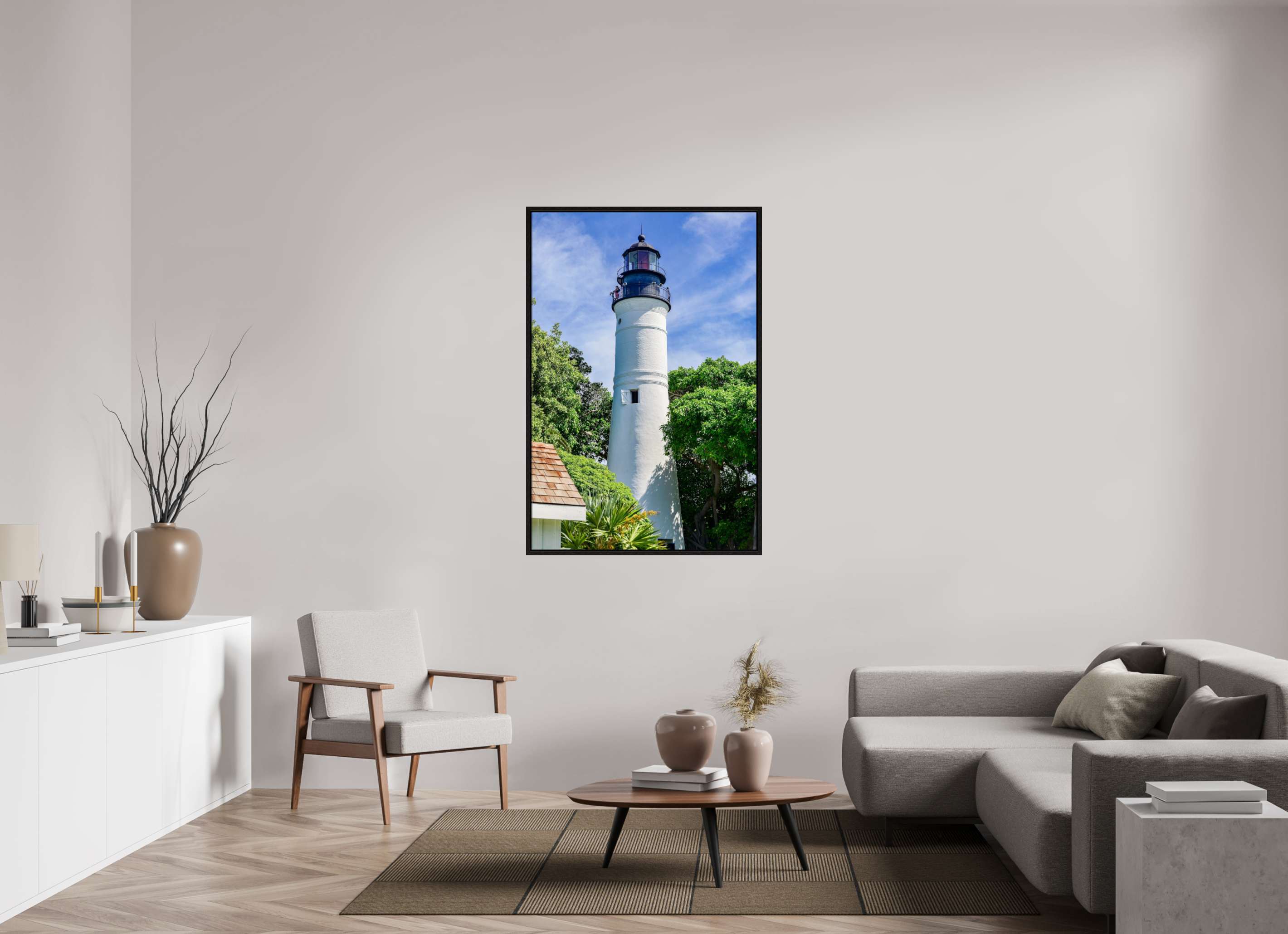 36 x 54″, Floater Frame The Historic Key West Lighthouse