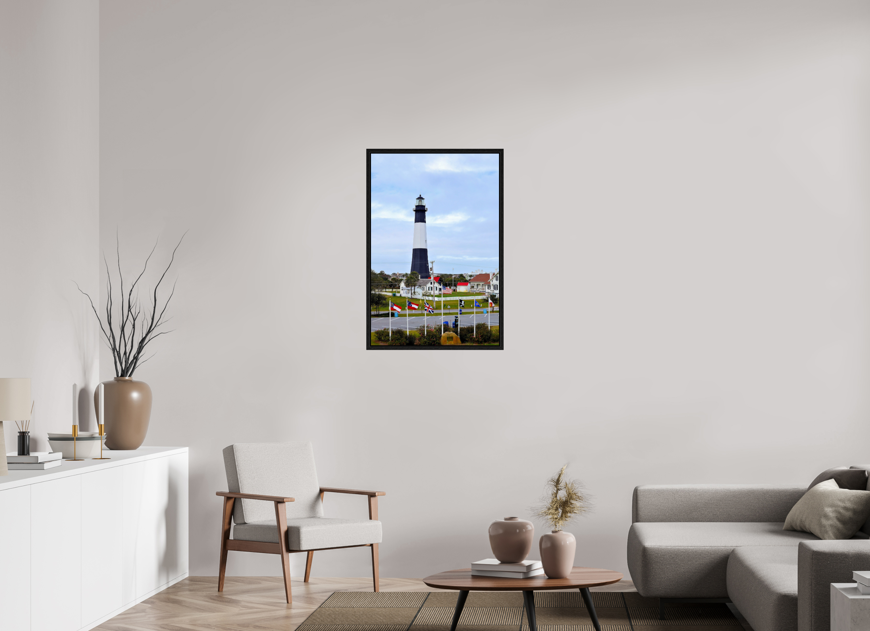 24 x 36″, Floater Frame Heritage at Tybee: The Lighthouse & Grounds