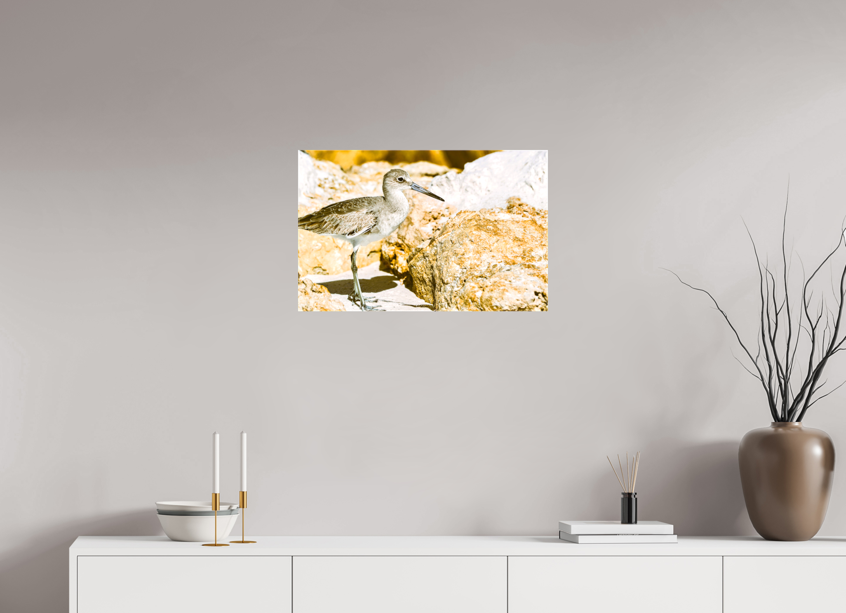 24.9 x 16″, Glossy Canvas on Stretcher Frame, 1,57" Wrapped The Sunny Willet
