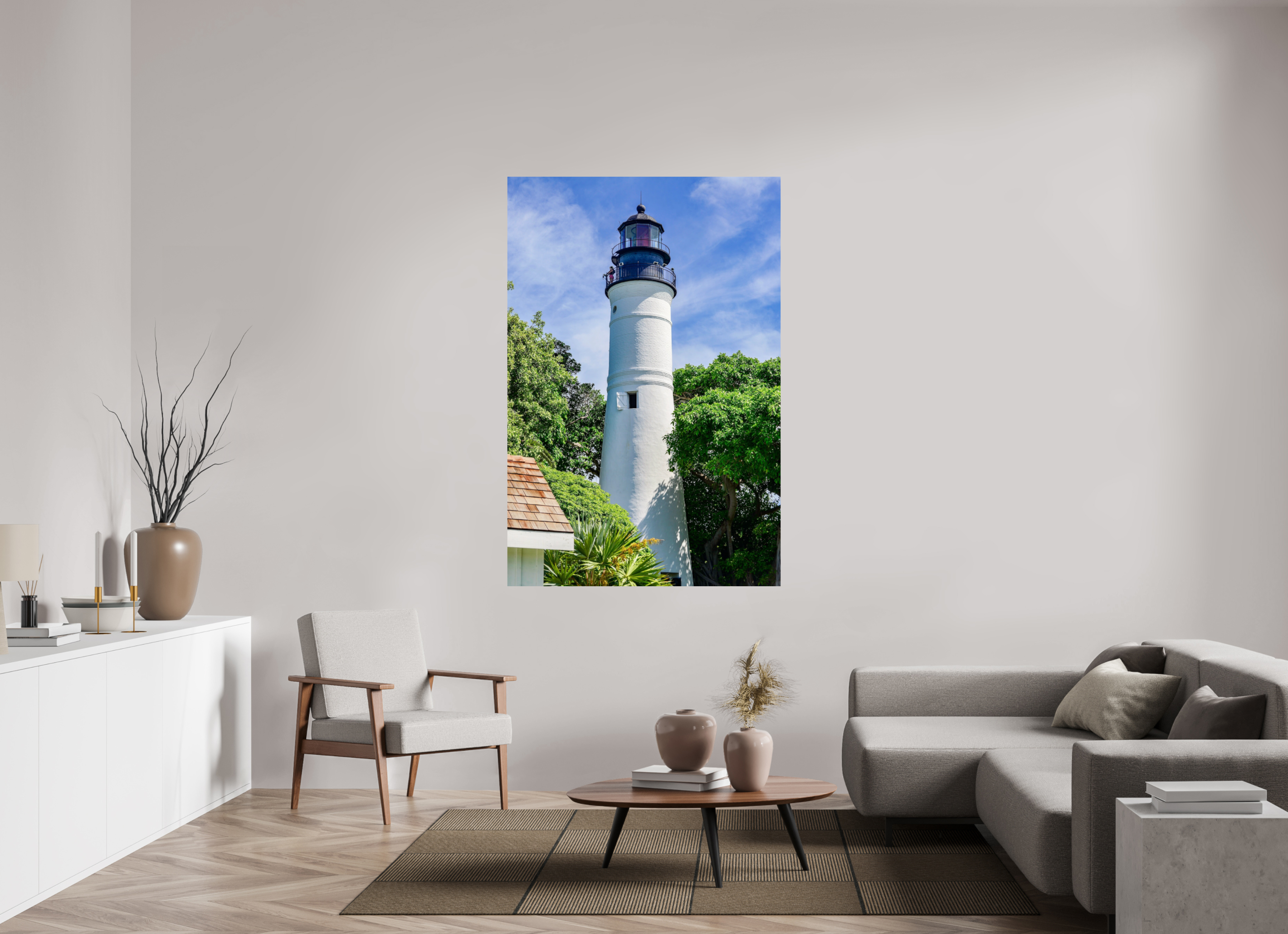 44 x 66″, Photo Print On Fuji Crystal DP II The Historic Key West Lighthouse