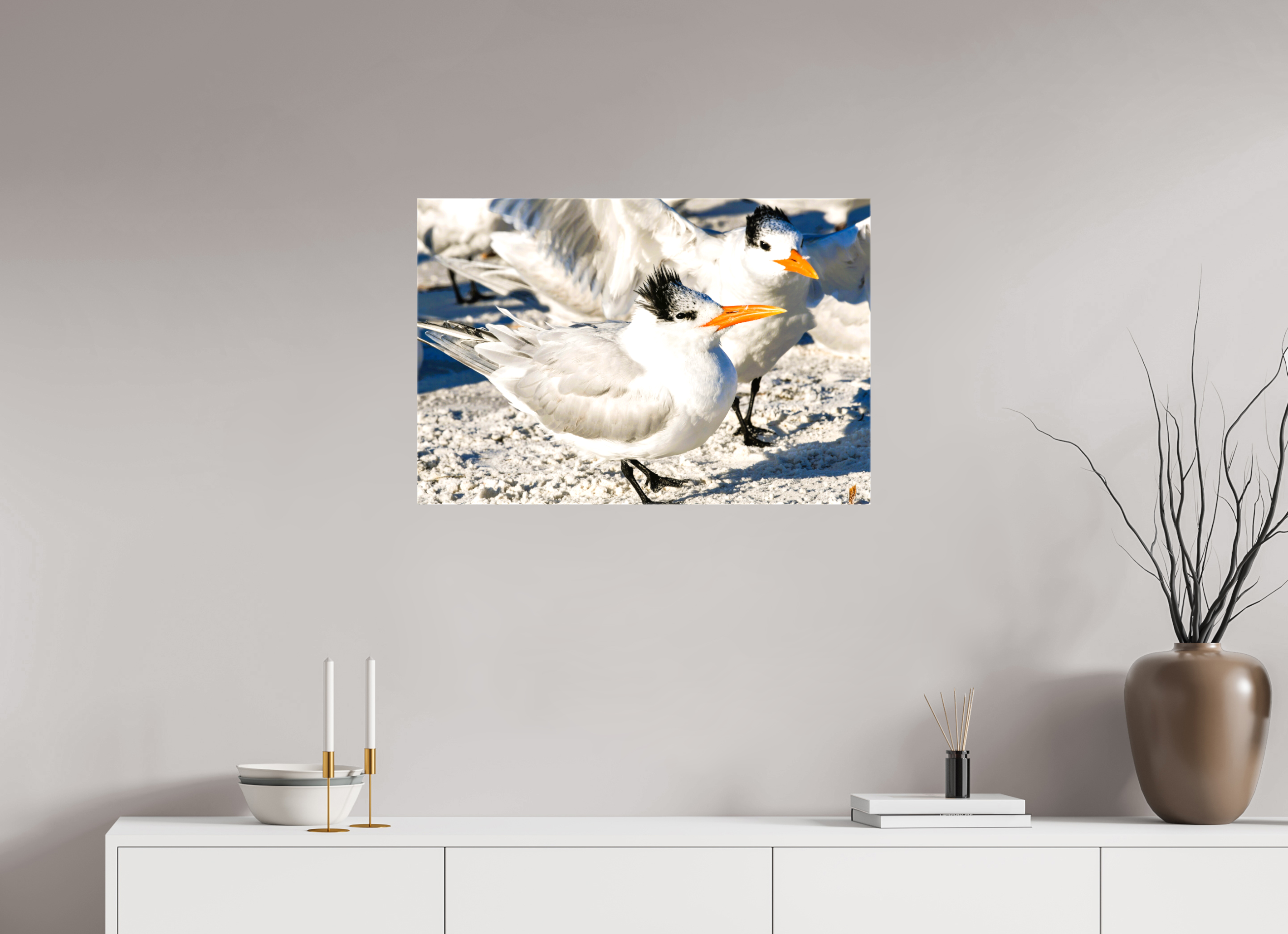 29.8 x 20″, Glossy Canvas on Stretcher Frame, 1,57" Wrapped Coastal Royalty