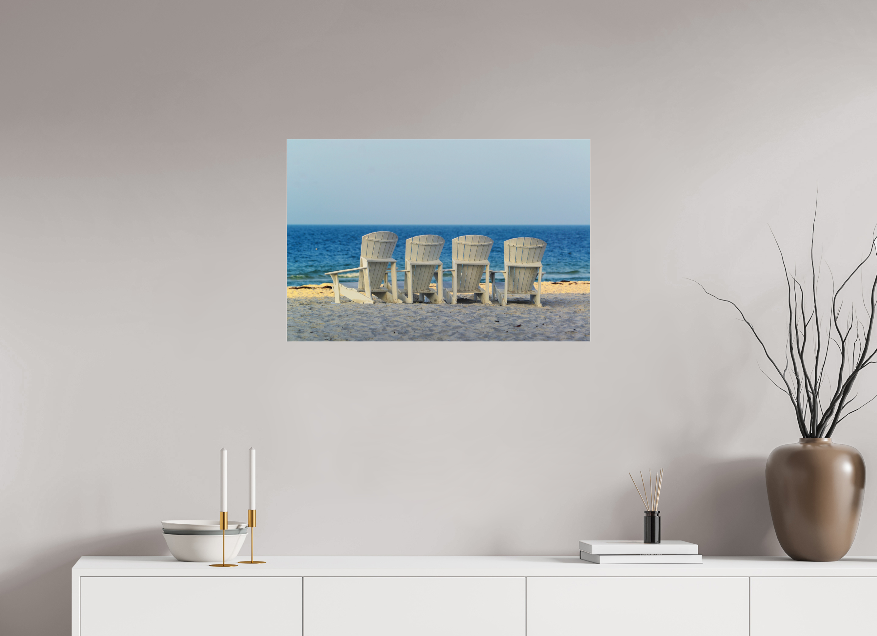30 x 20″, Metallic Photo Print Under Acrylic Glass Front Row for the Sunset