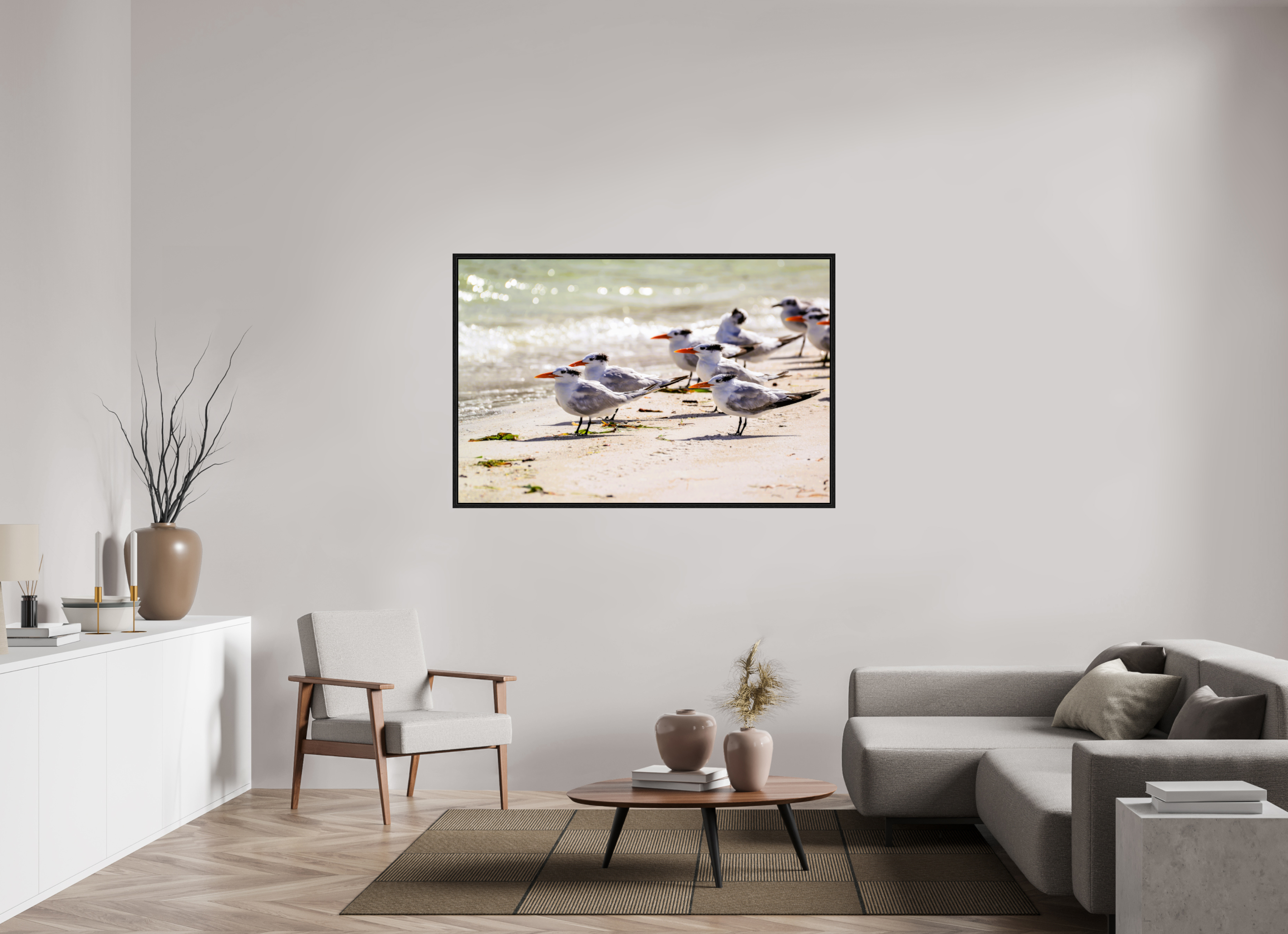 59.5 x 39″, Floater Frame Royal Gathering