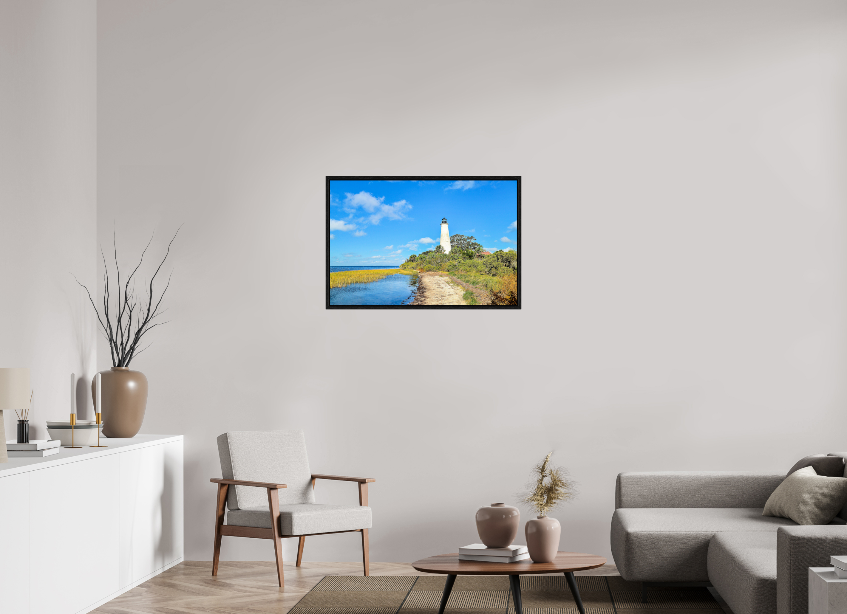 36 x 24″, Floater Frame St. Marks Lighthouse