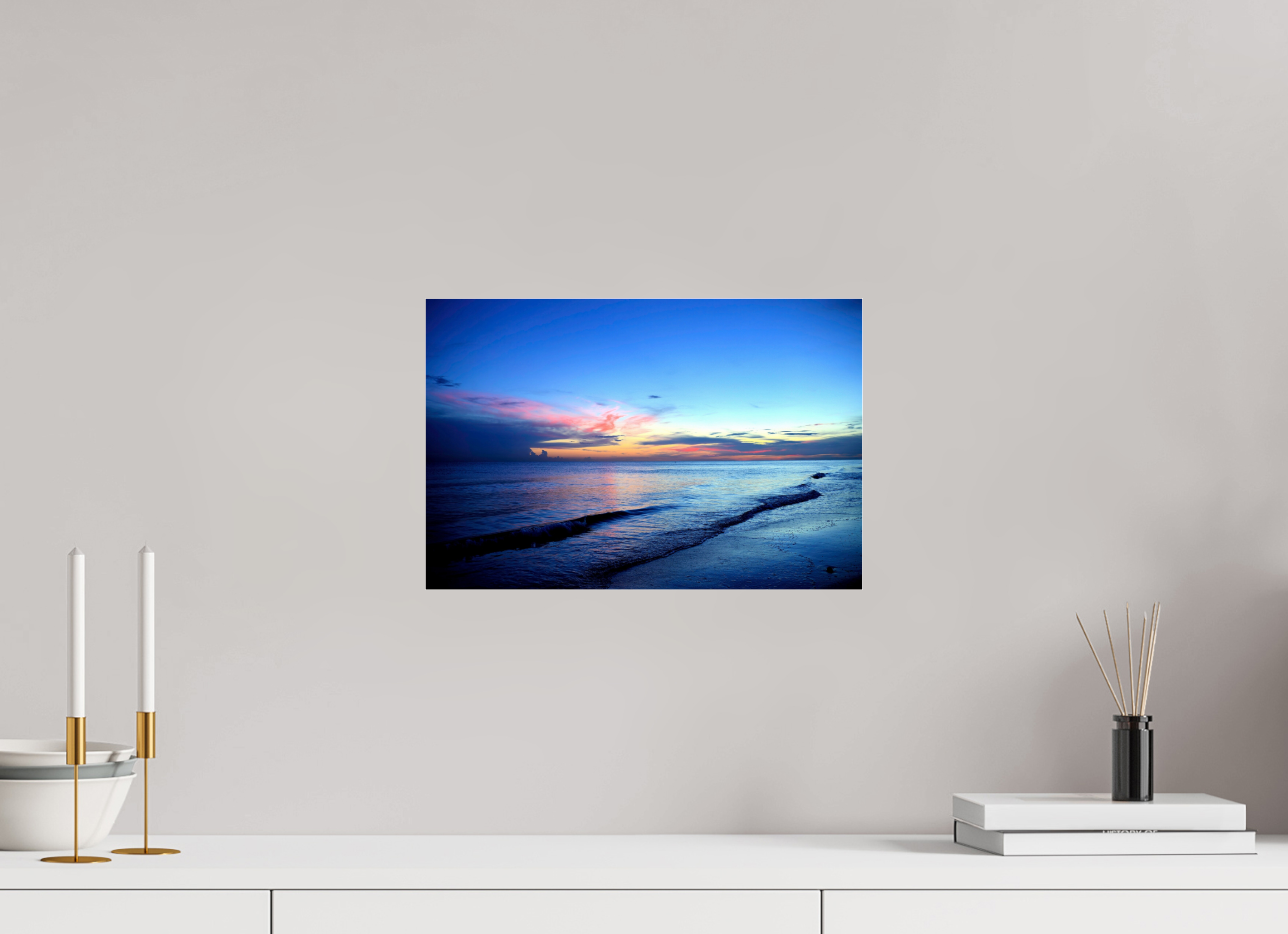 15 x 10″, Photo Print Fuji Crystal Archive Under Acrylic Glass Indigo Horizon