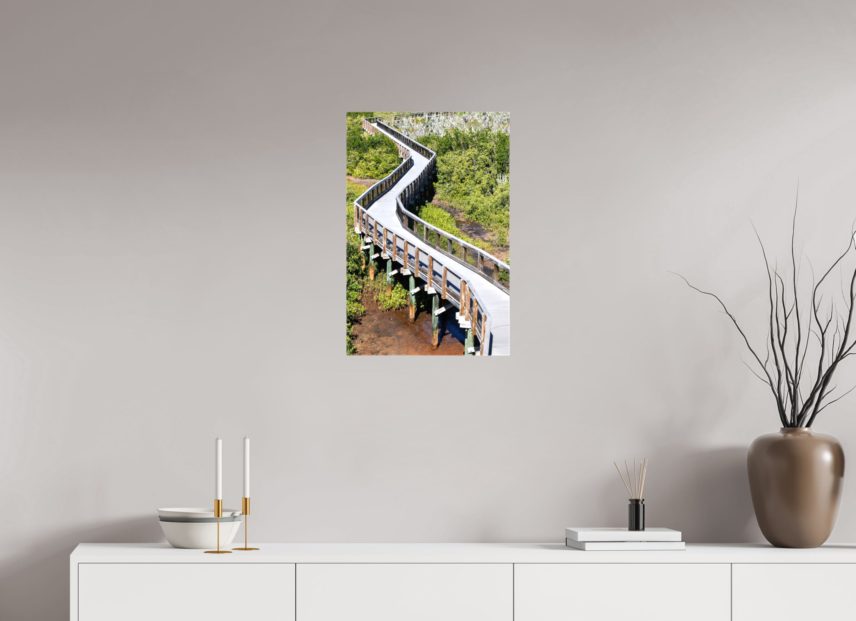 16 x 24″, Glossy Canvas on Stretcher Frame, 1,57" Wrapped The Winding Way