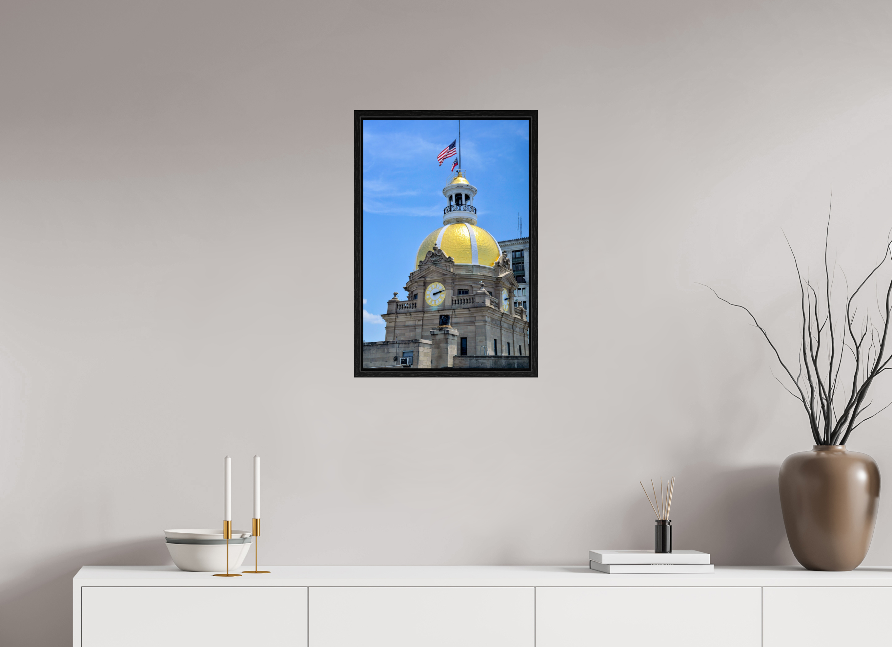 16 x 24″, Floater Frame The Gilded Heart of Savannah