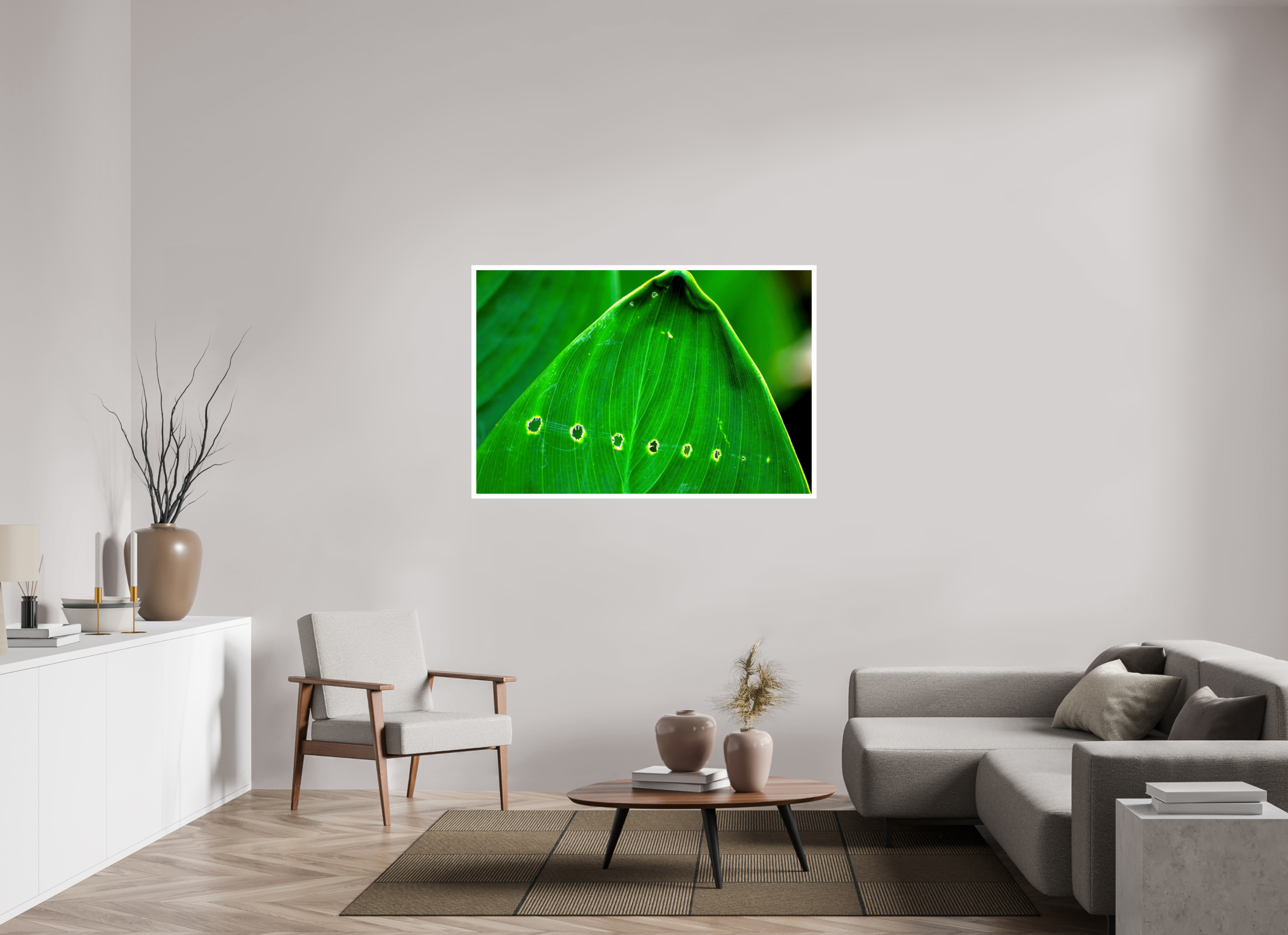 54 x 36″, Hahnemühle FineArt Pearl Print, .79" white border Linear Progression in Green