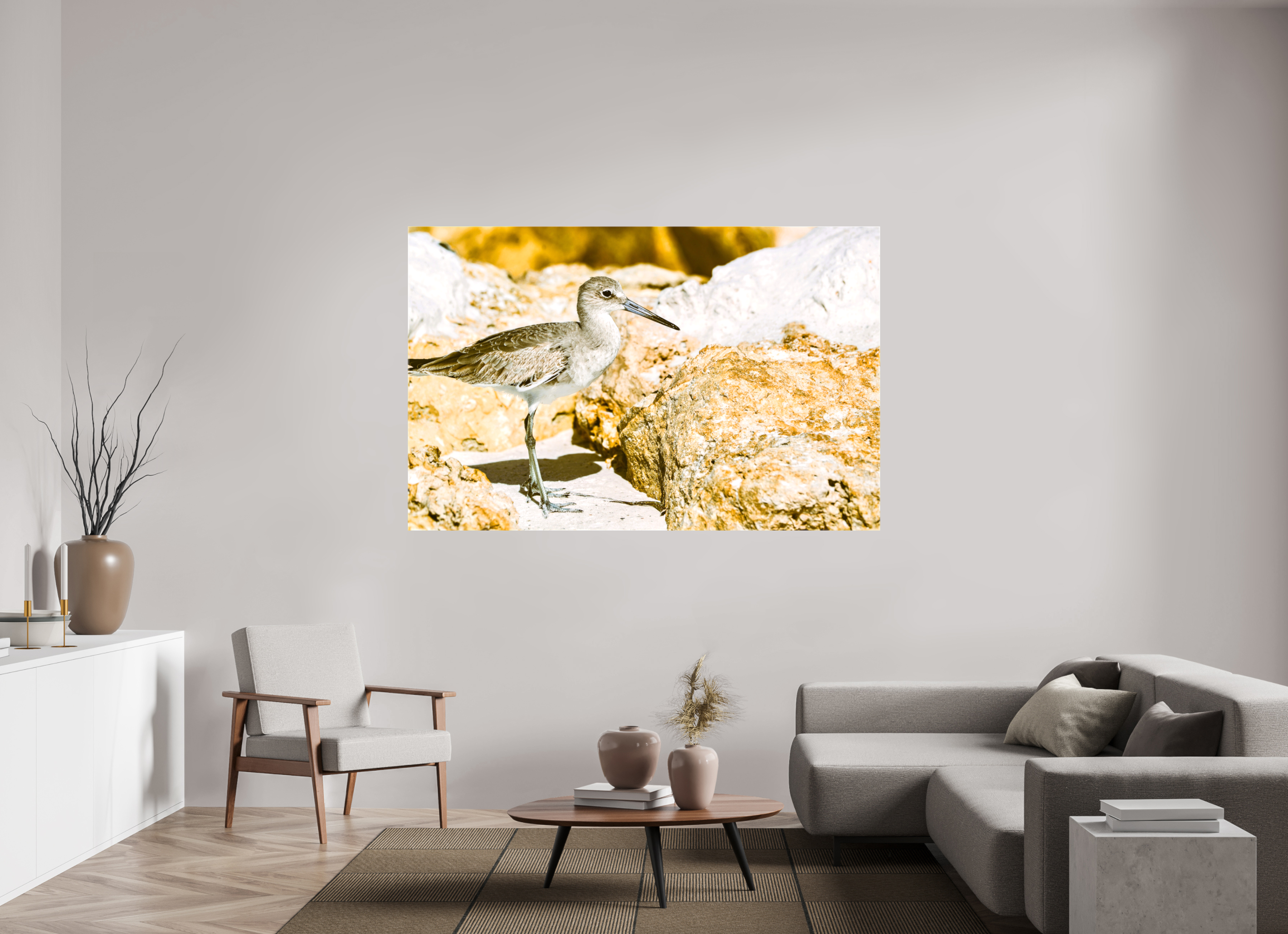 73.1 x 47″, Glossy Canvas on Stretcher Frame, 1,57" Wrapped The Sunny Willet