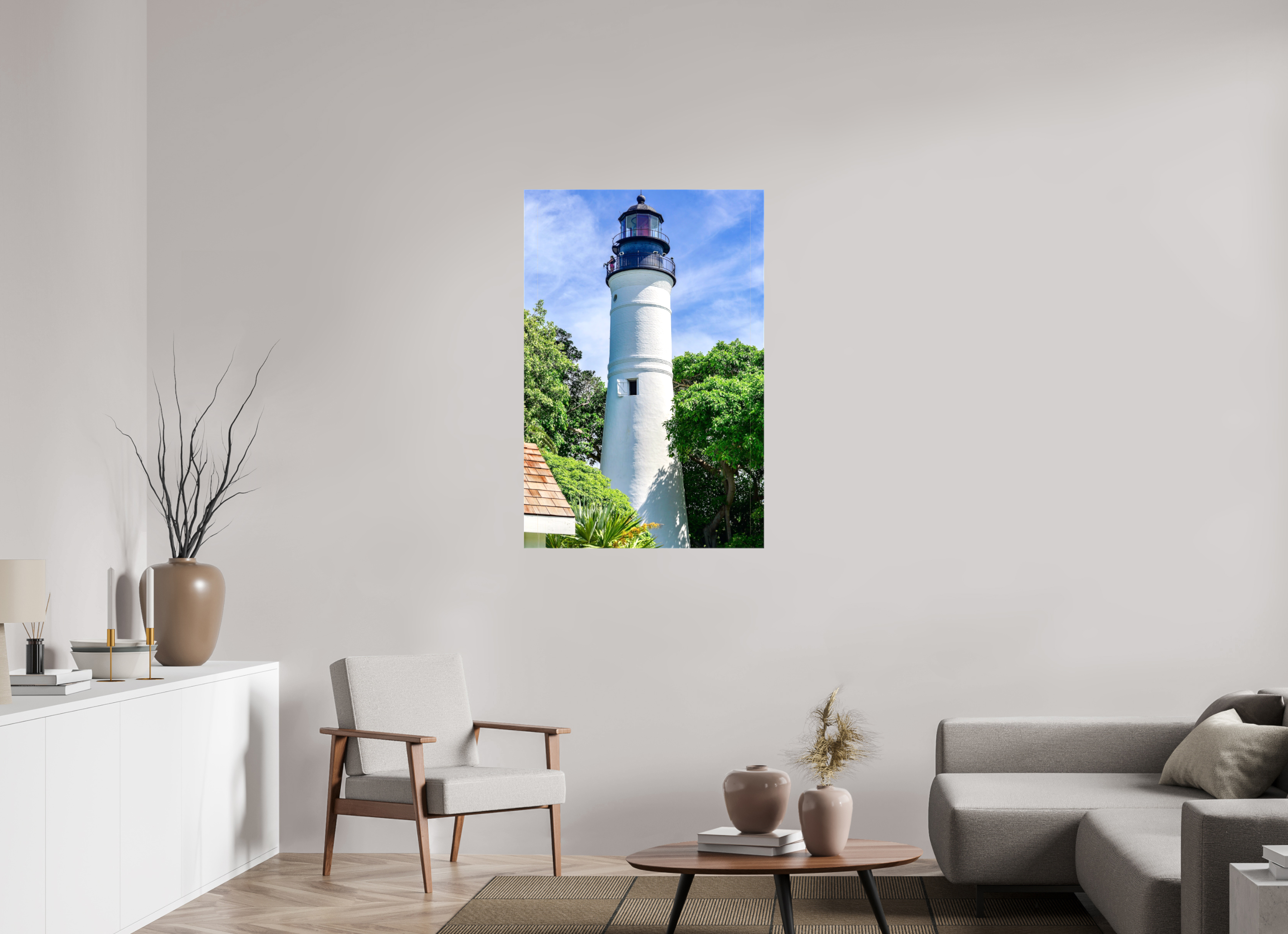 30 x 45″, Glossy Canvas on Stretcher Frame, 1,57" Wrapped The Historic Key West Lighthouse