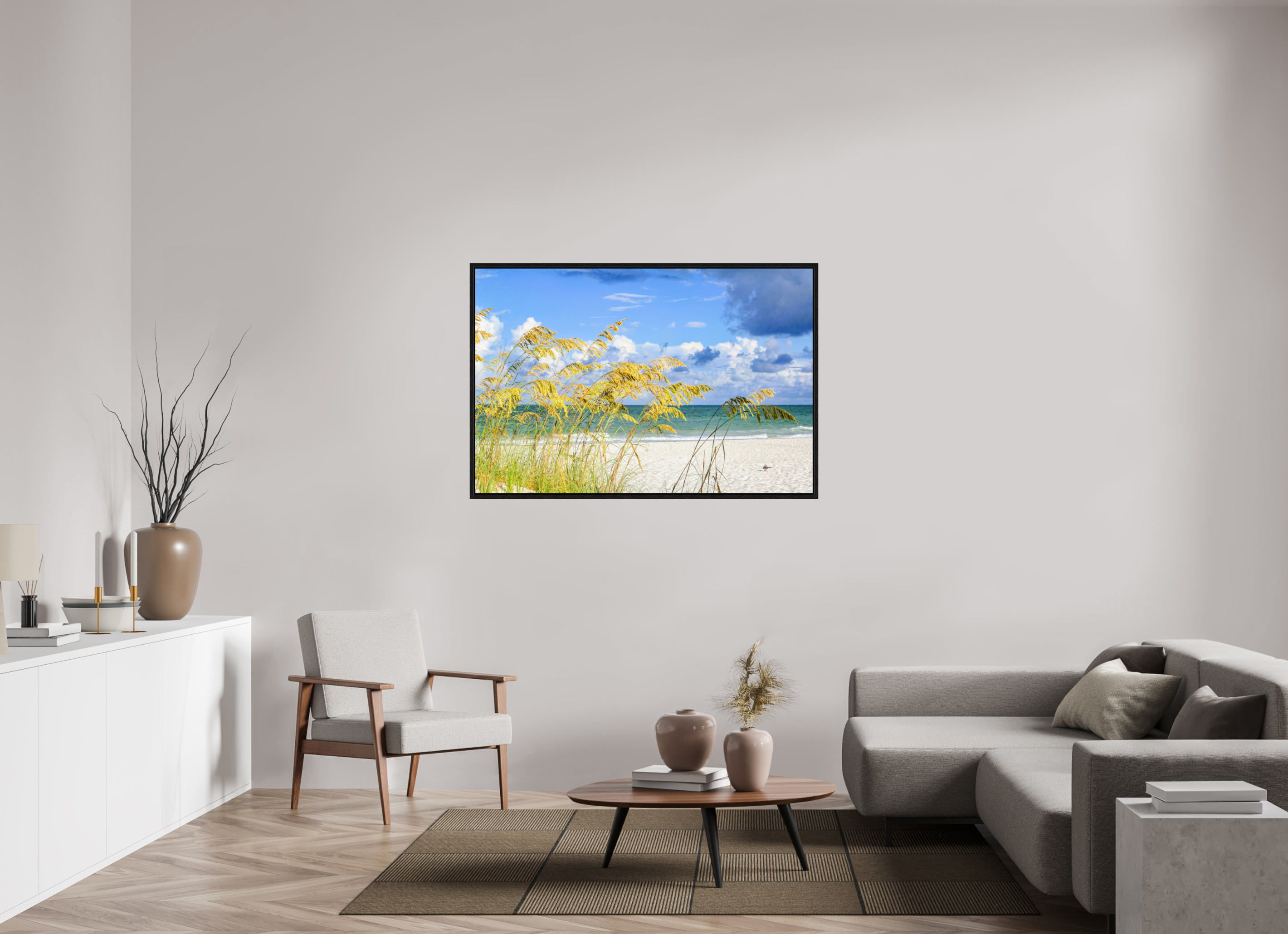 54 x 36″, Floater Frame Golden Sea Oats