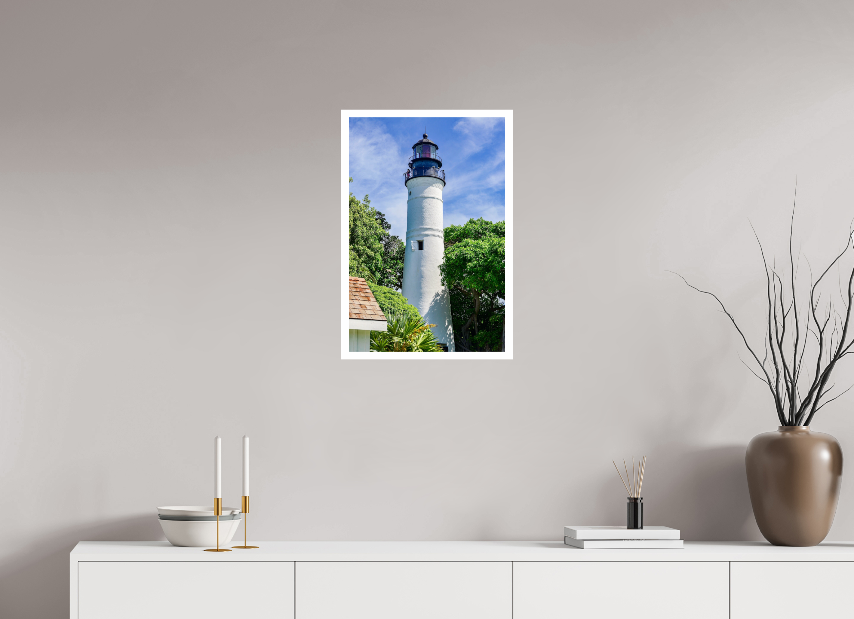 16 x 24″, Hahnemühle FineArt Pearl Print, .79" white border The Historic Key West Lighthouse