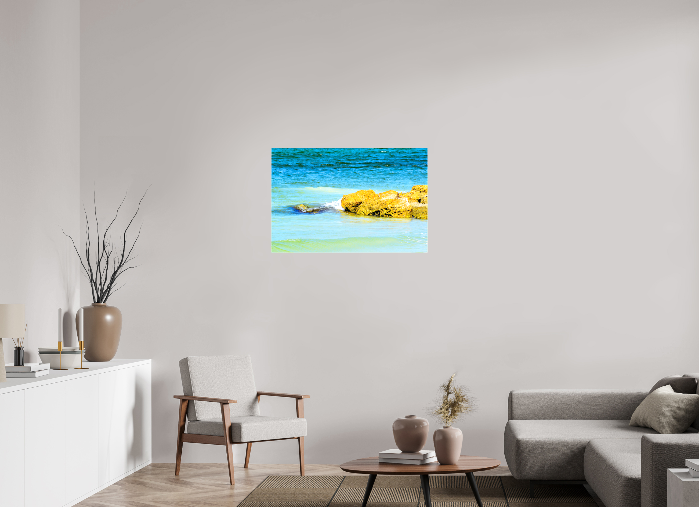 36 x 24″, Glossy Canvas on Stretcher Frame, 1,57" Wrapped Calm Waters