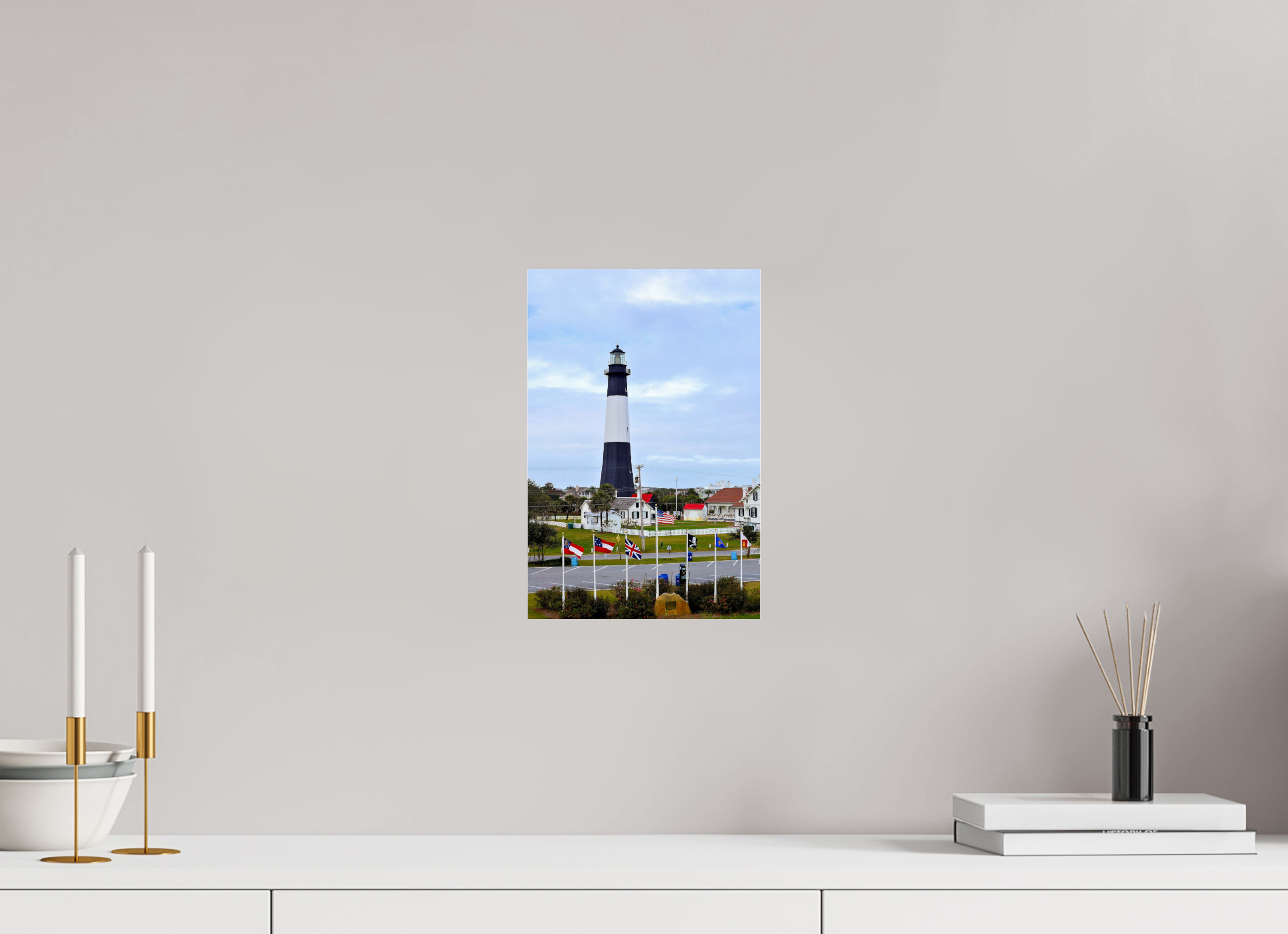 8 x 12″, Metallic Photo Print Under Acrylic Glass Heritage at Tybee: The Lighthouse & Grounds