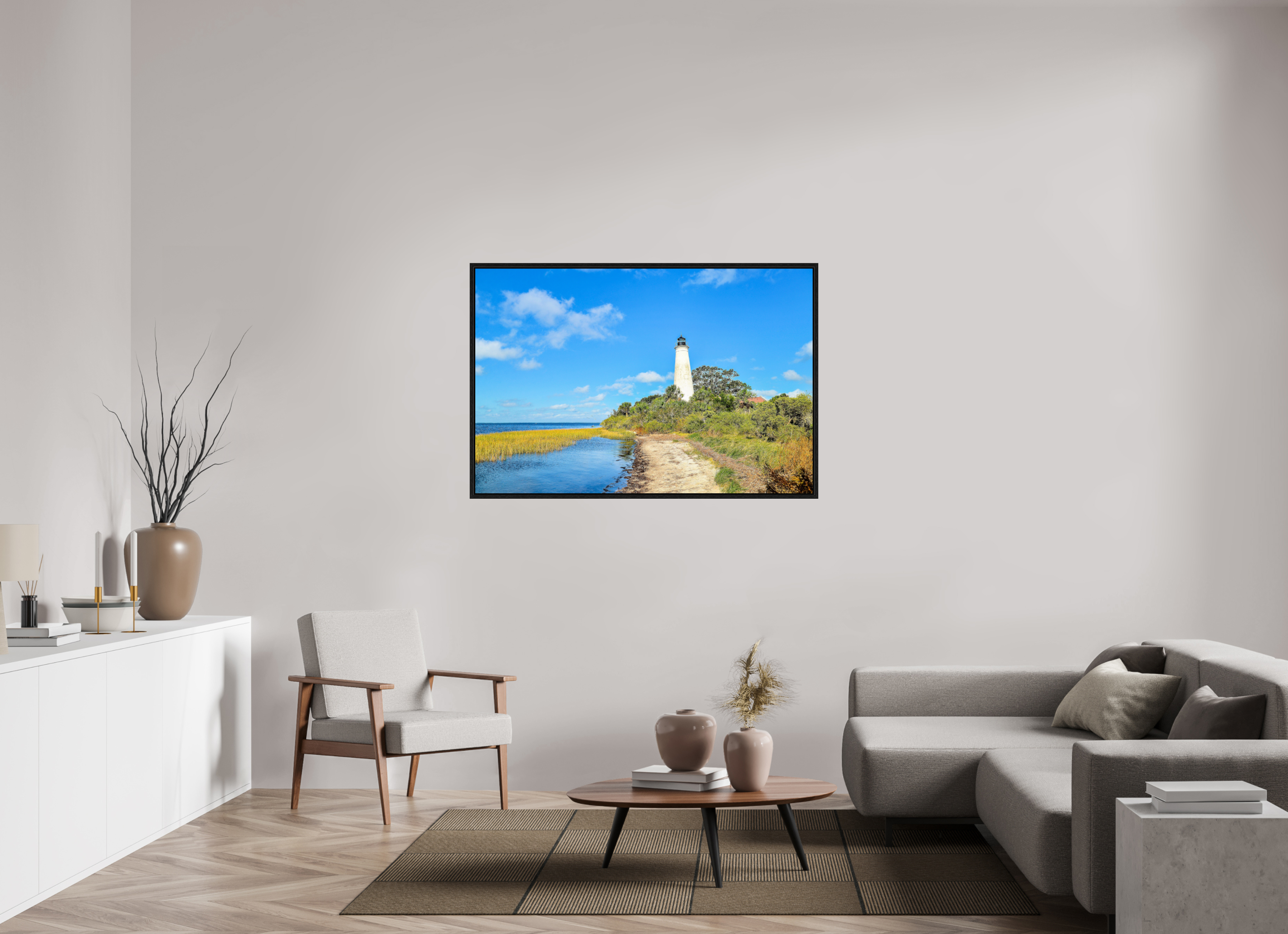54 x 36″, Floater Frame St. Marks Lighthouse