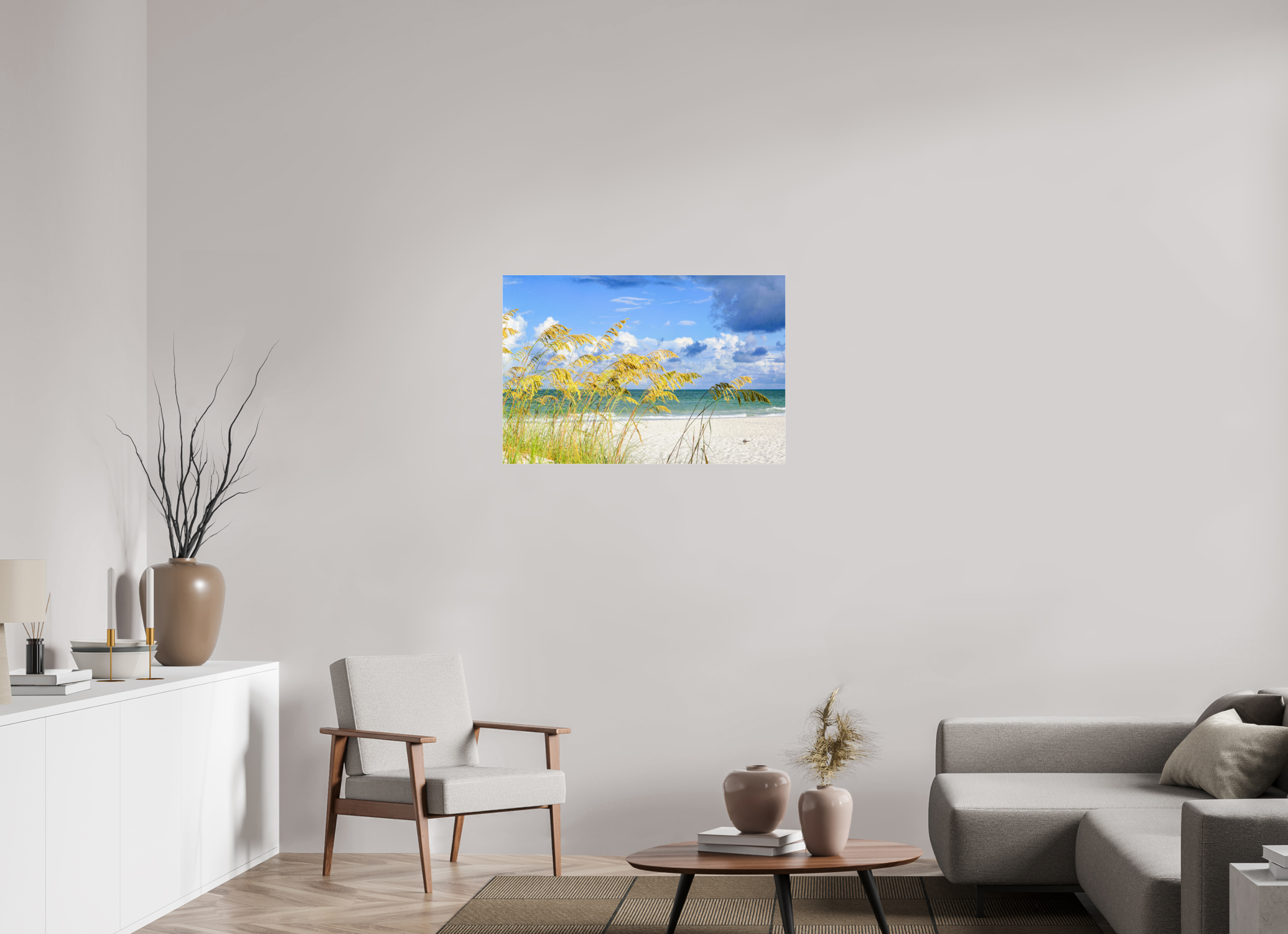 36 x 24″, Metallic Photo Print Under Acrylic Glass Golden Sea Oats