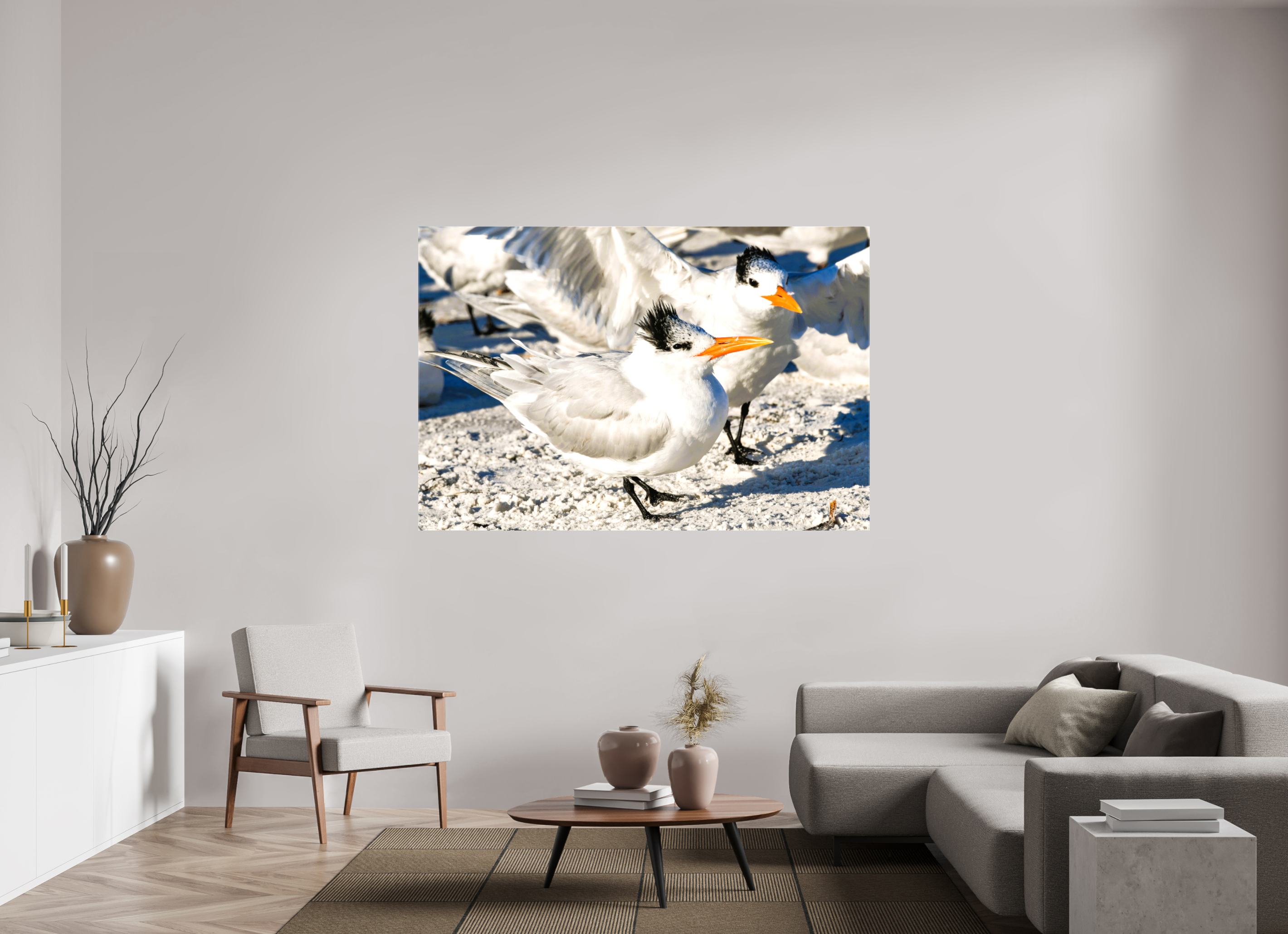 69.9 x 47″, Glossy Canvas on Stretcher Frame, 1,57" Wrapped Coastal Royalty