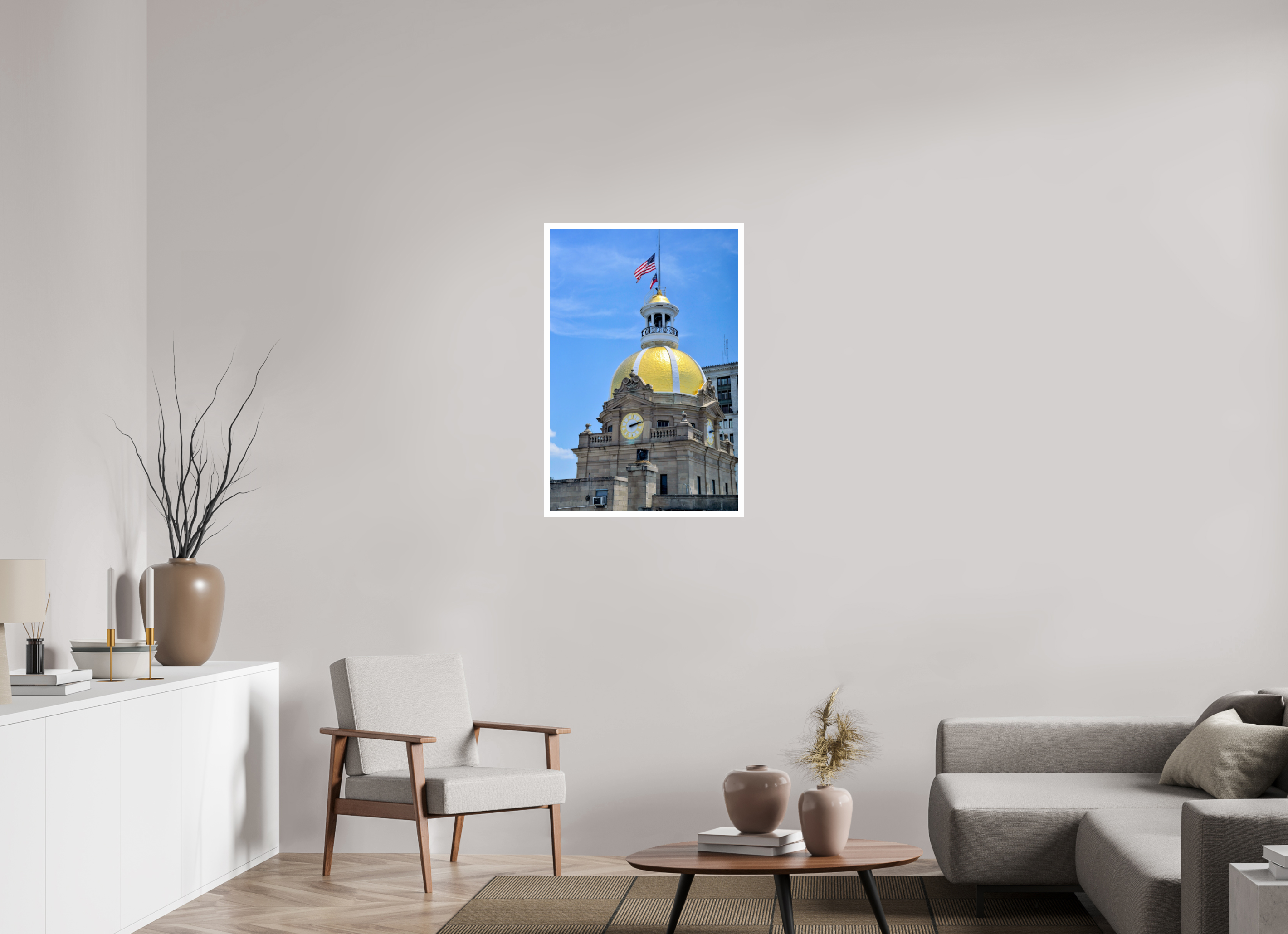 24 x 36″, Hahnemühle FineArt Pearl Print, .79" white border The Gilded Heart of Savannah