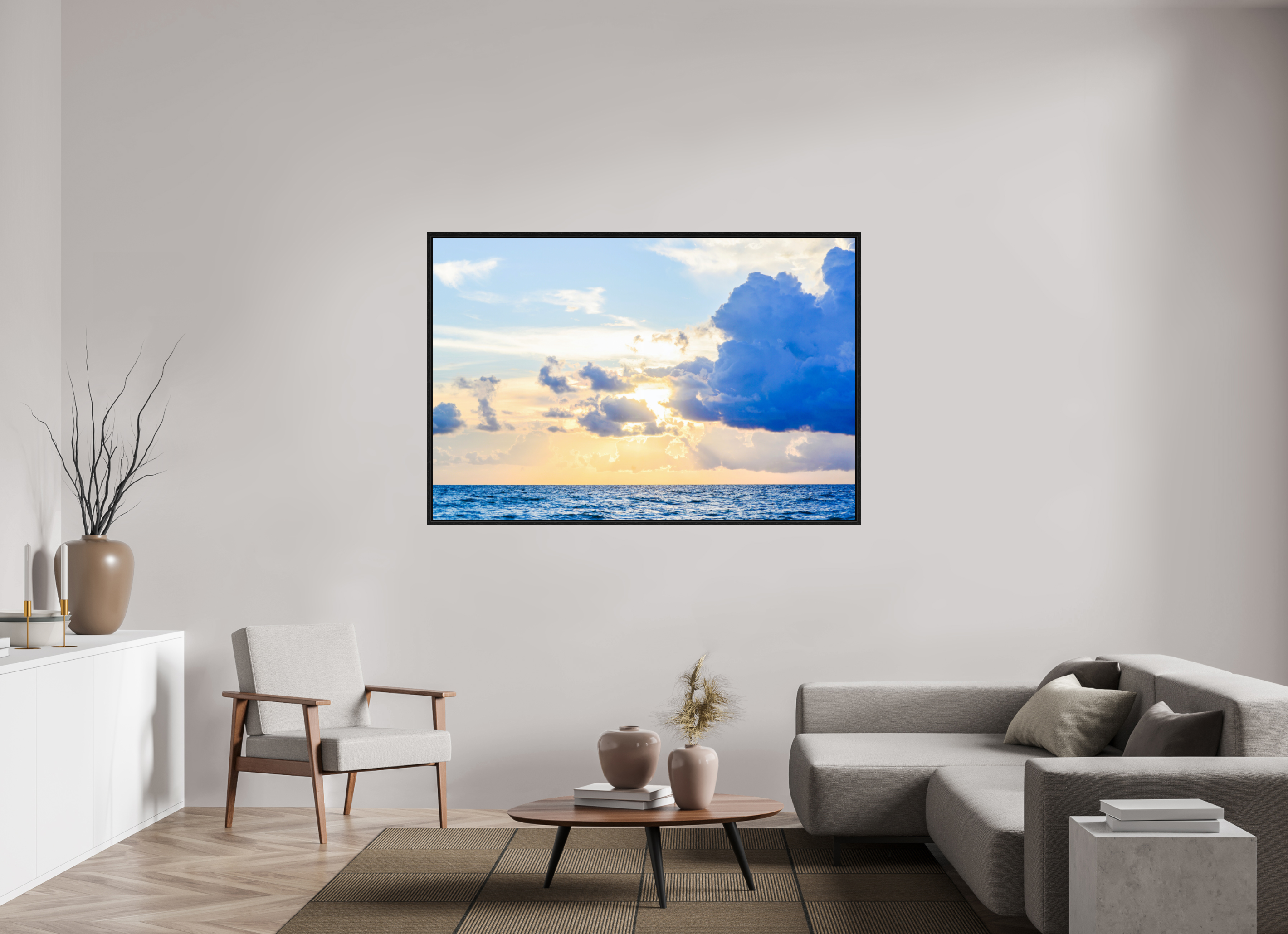 66 x 44″, Floater Frame Breaking Through The Clouds