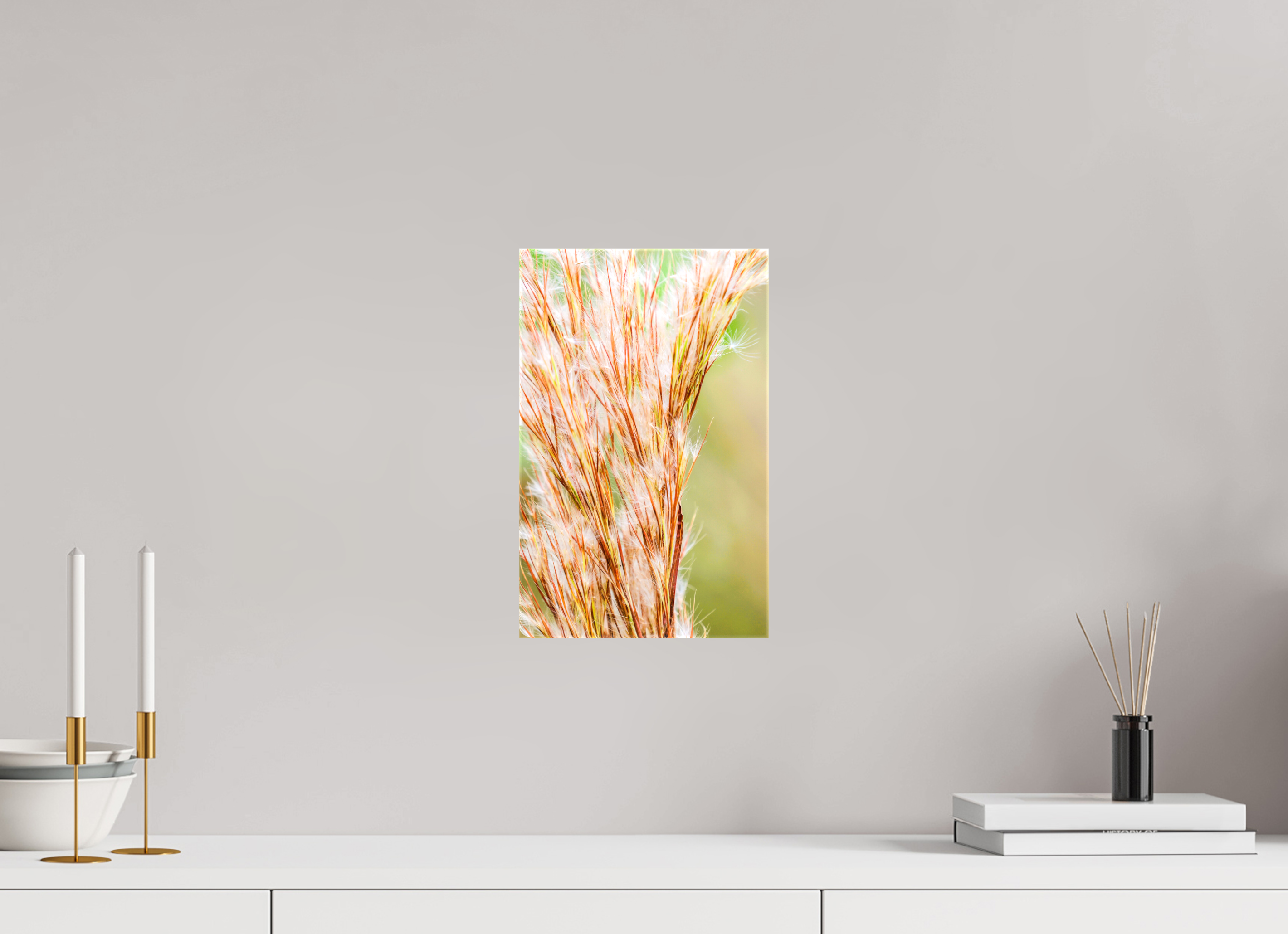 8 x 12.7″, Glossy Canvas on Stretcher Frame, 1,57" Wrapped Bushy Bluestem in the Breeze