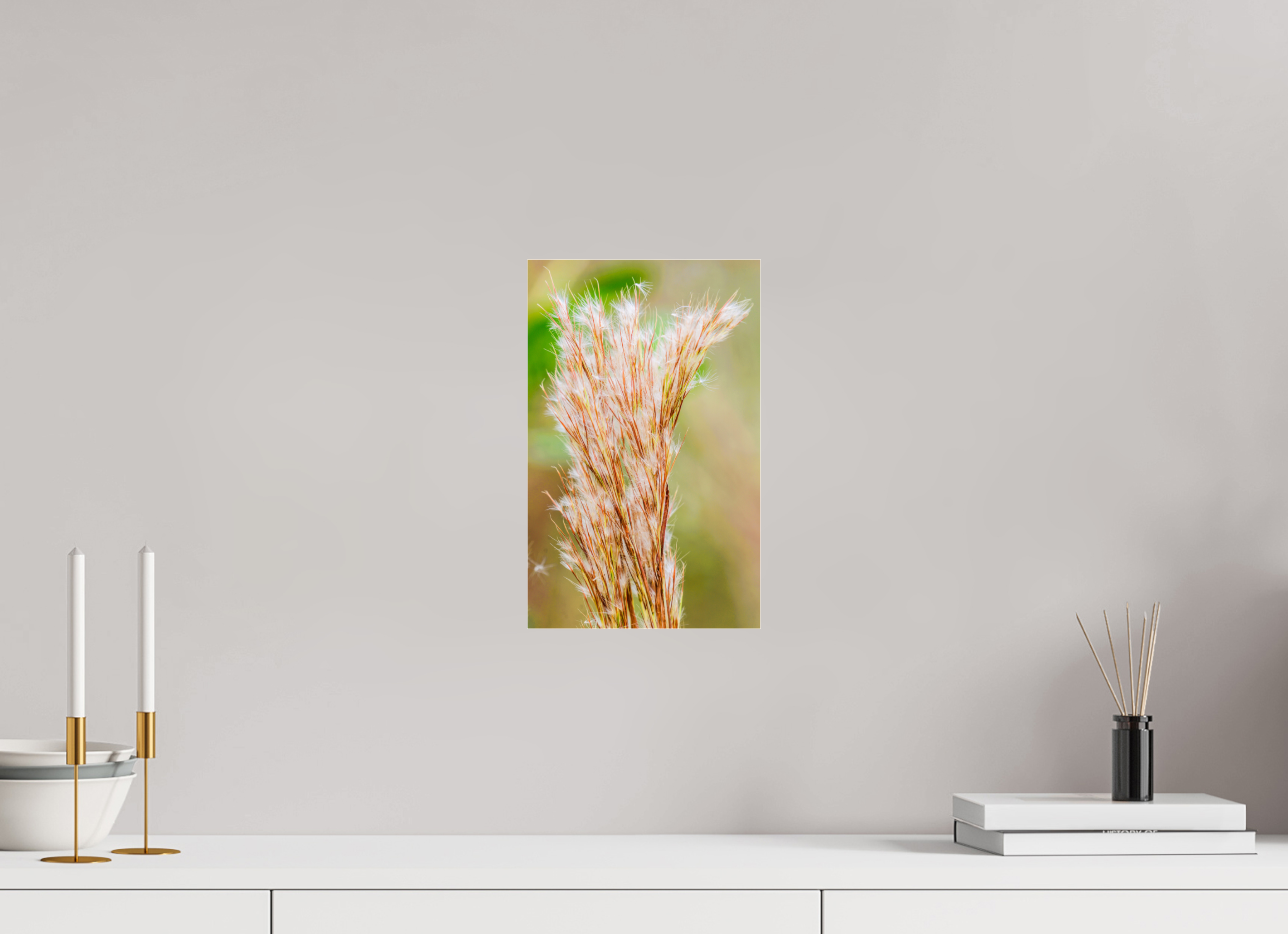 8 x 12.7″, Photo Print Under Acrylic Glass Bushy Bluestem in the Breeze
