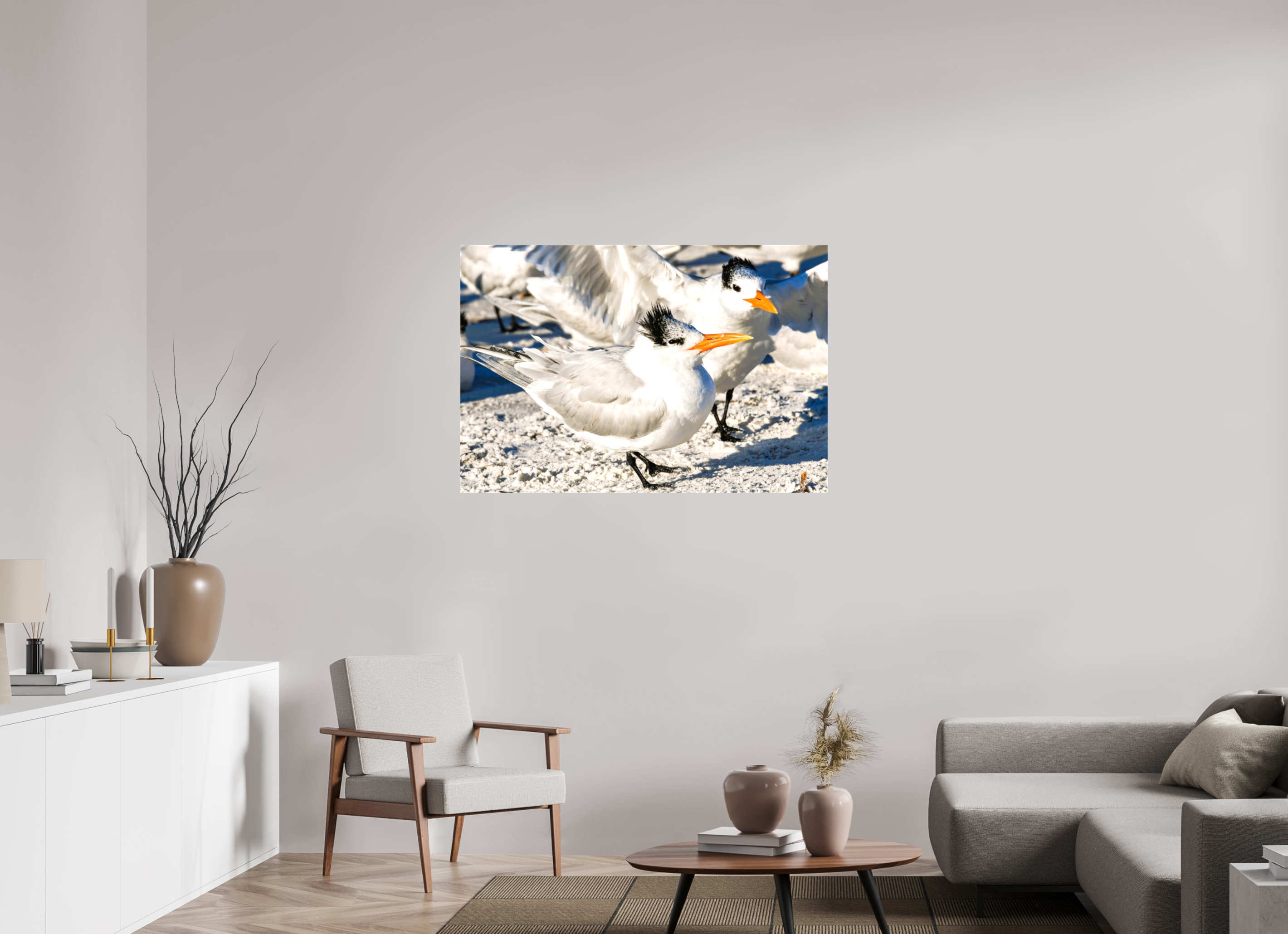 46.1 x 31″, Glossy Canvas on Stretcher Frame, 1,57" Wrapped Coastal Royalty