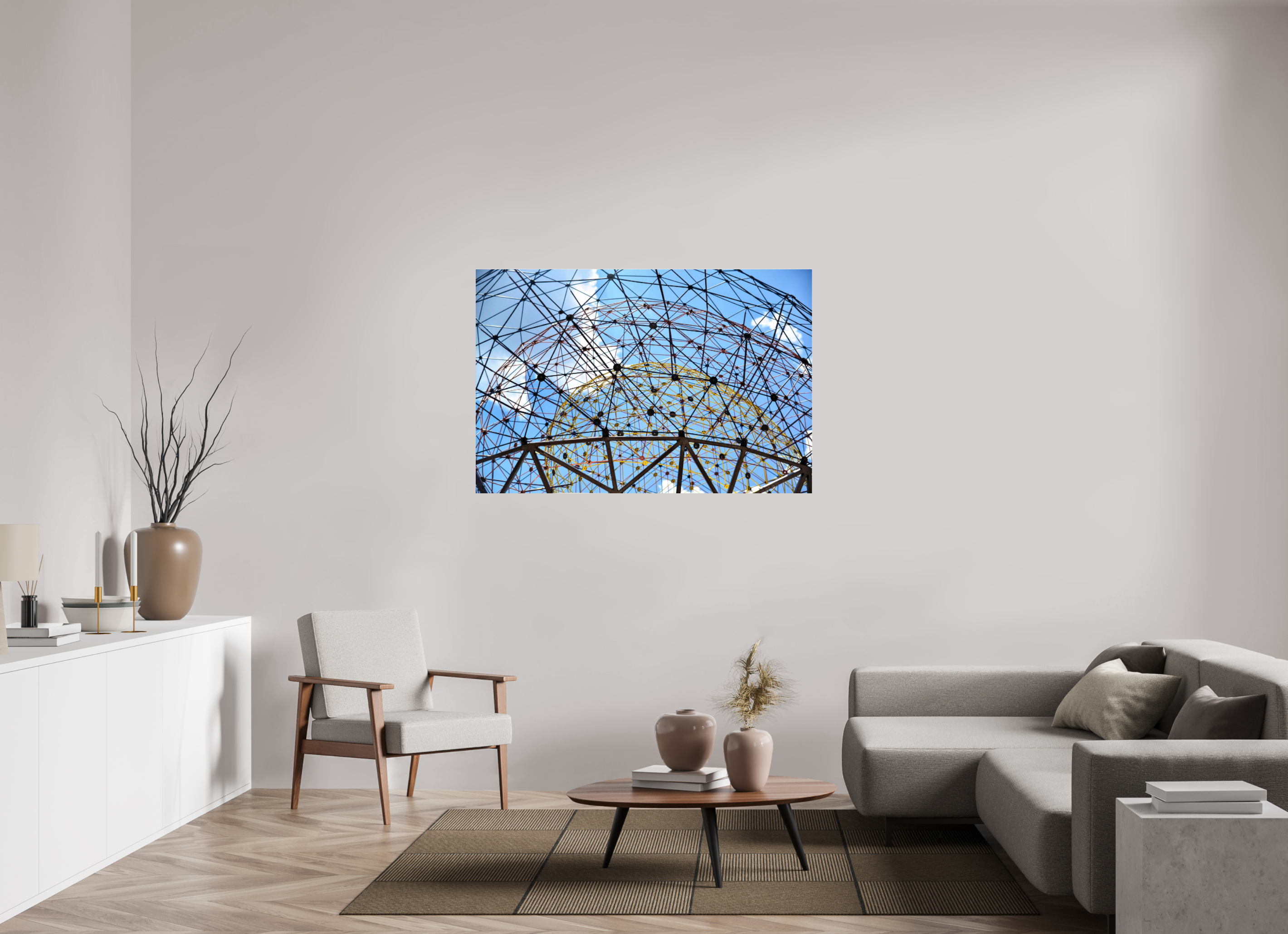 54 x 36″, Metallic Photo Print Under Acrylic Glass Geodesic Horizon: The Tillie Fowler Memorial