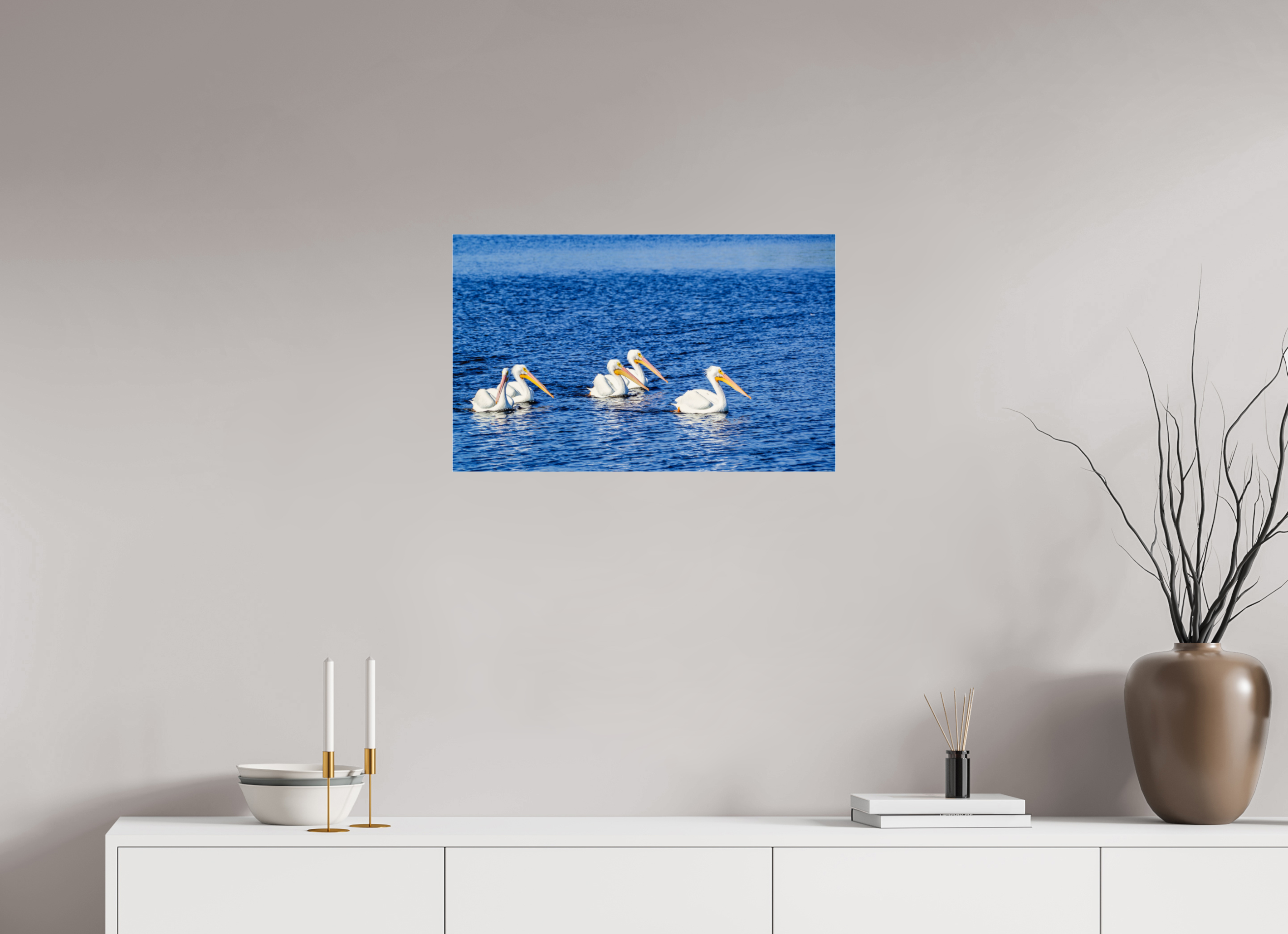 25.8 x 16″, Metallic Photo Print Under Acrylic Glass Gliding in Unison
