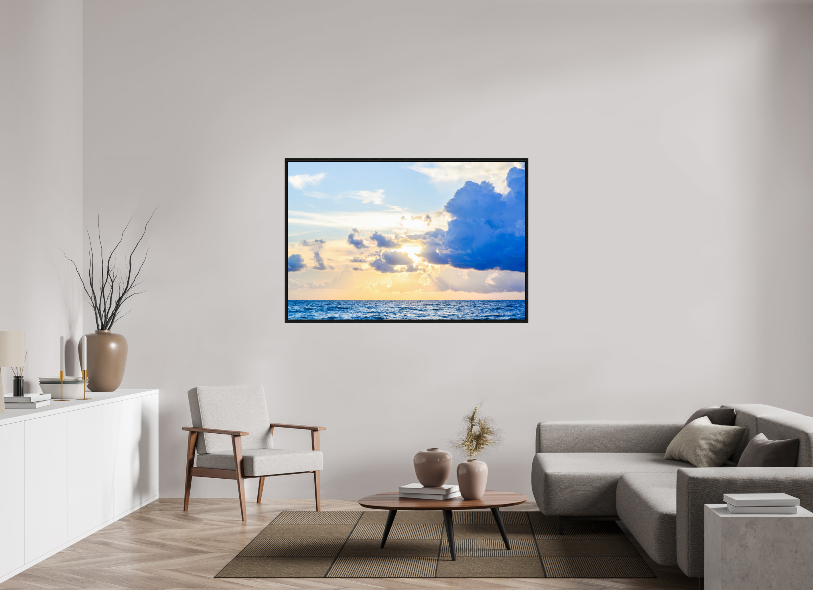 60 x 40″, Floater Frame Breaking Through The Clouds