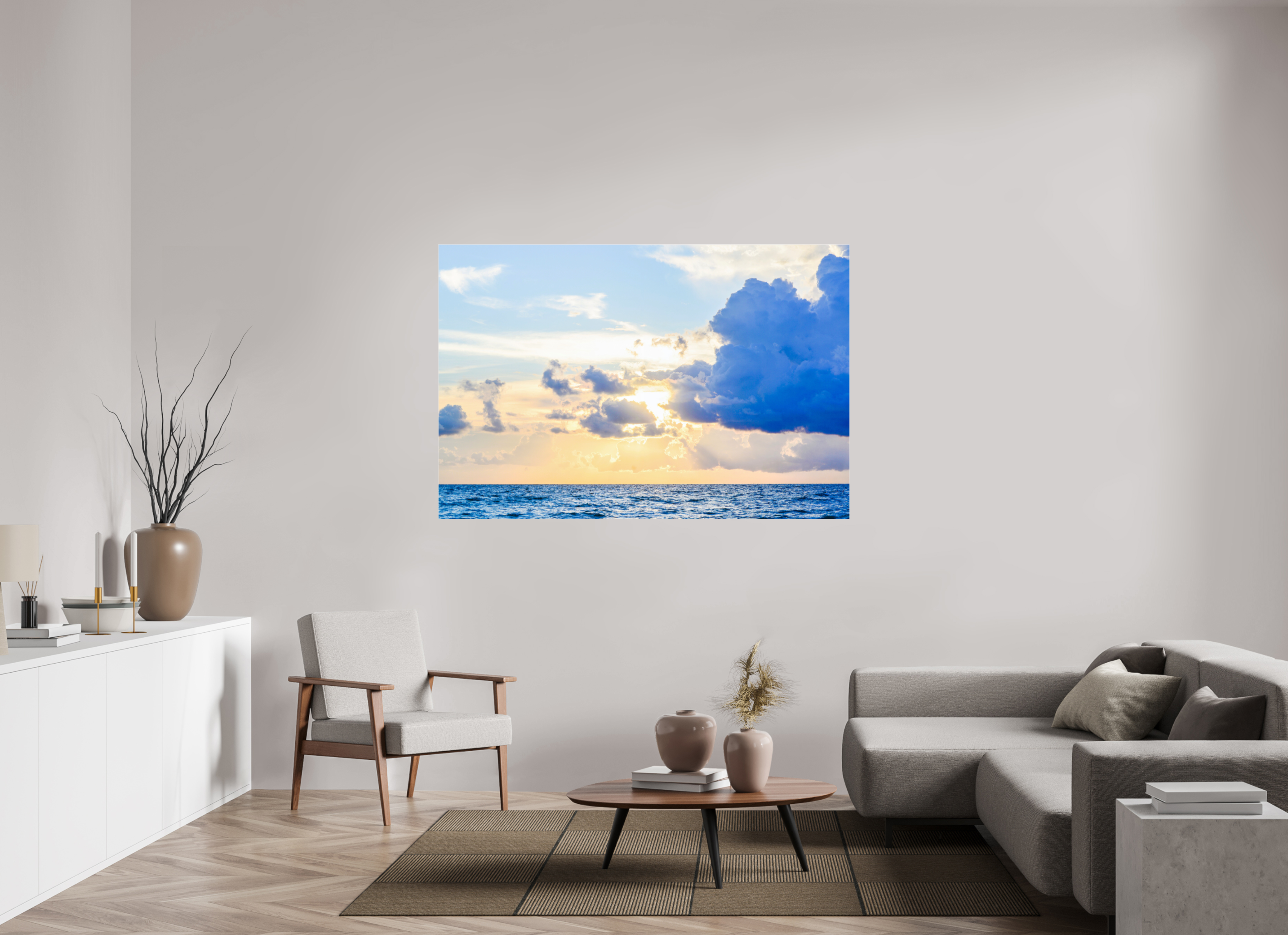 66 x 44″, Photo Print Under Acrylic Glass Breaking Through The Clouds