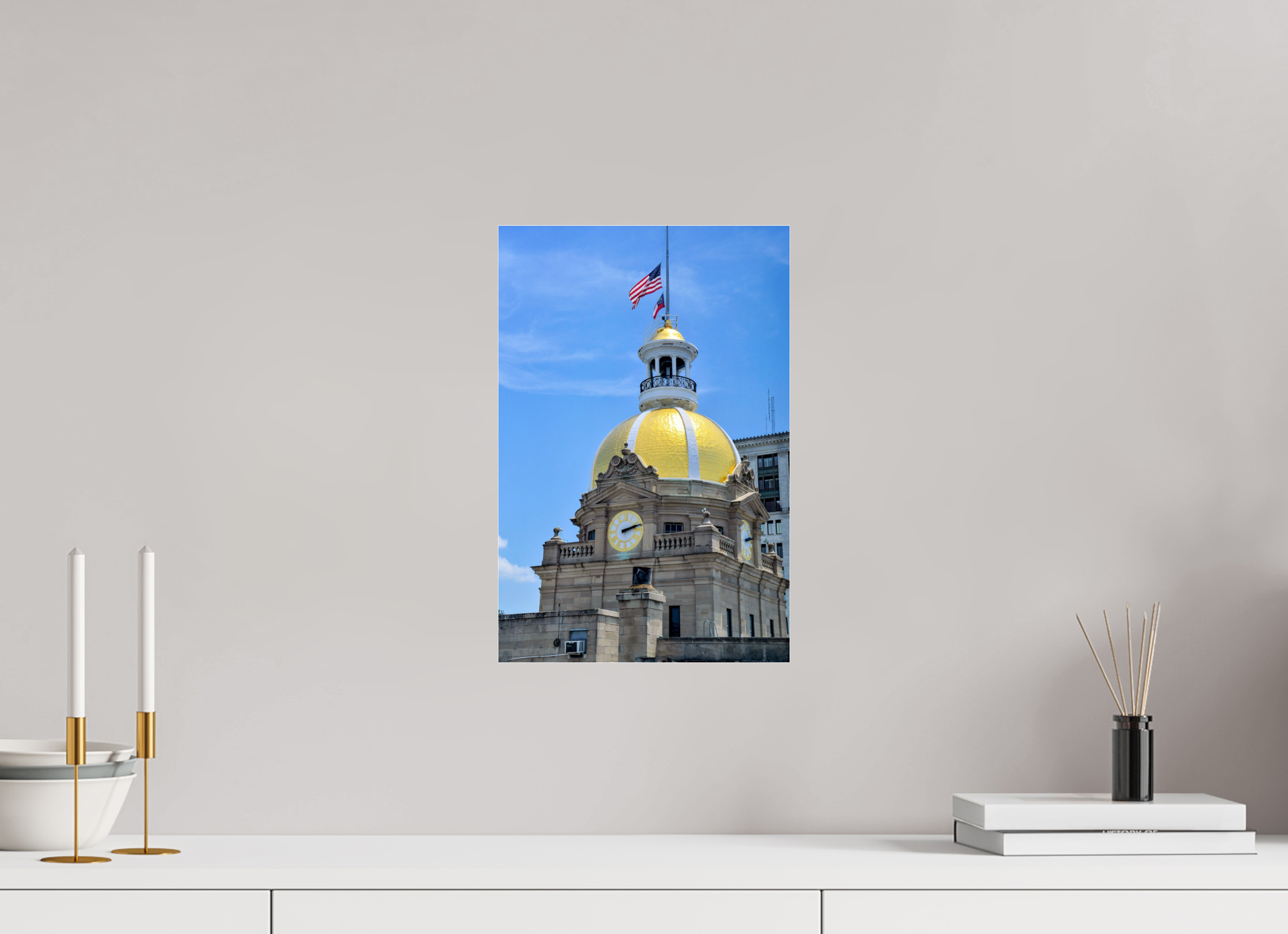 10 x 15″, Metallic Photo Print Under Acrylic Glass The Gilded Heart of Savannah