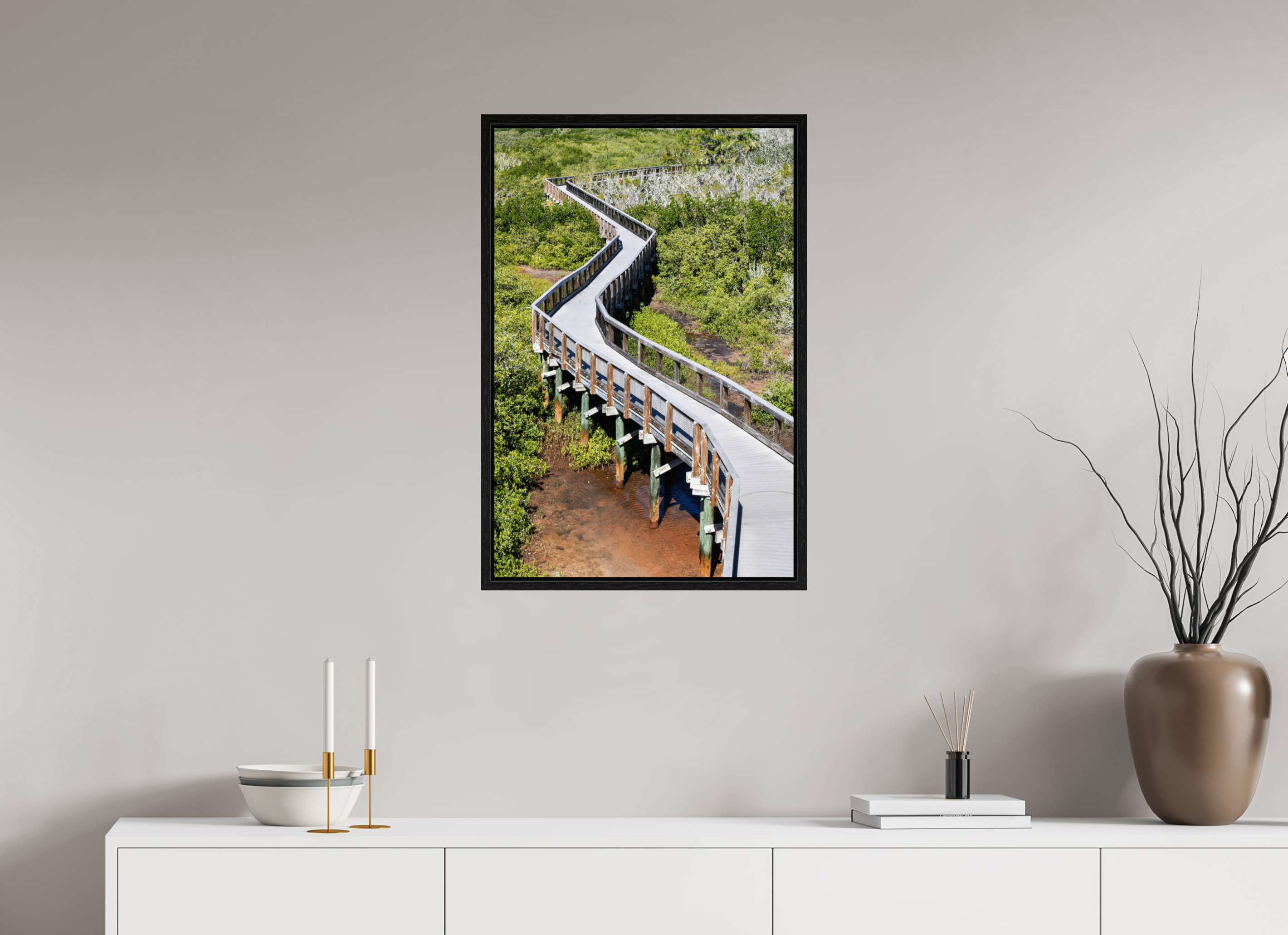 20 x 30″, Floater Frame The Winding Way