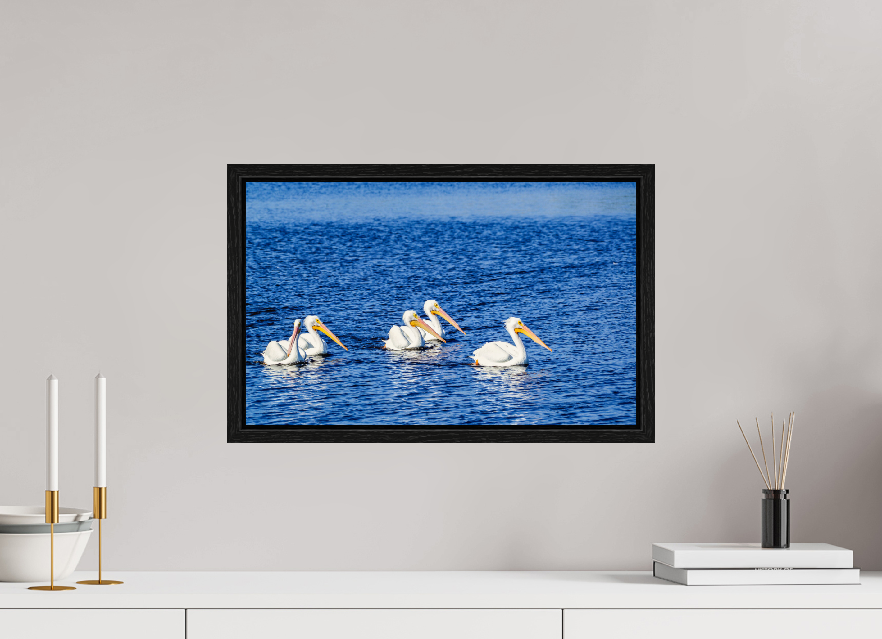 19.3 x 12″, Floater Frame Gliding in Unison