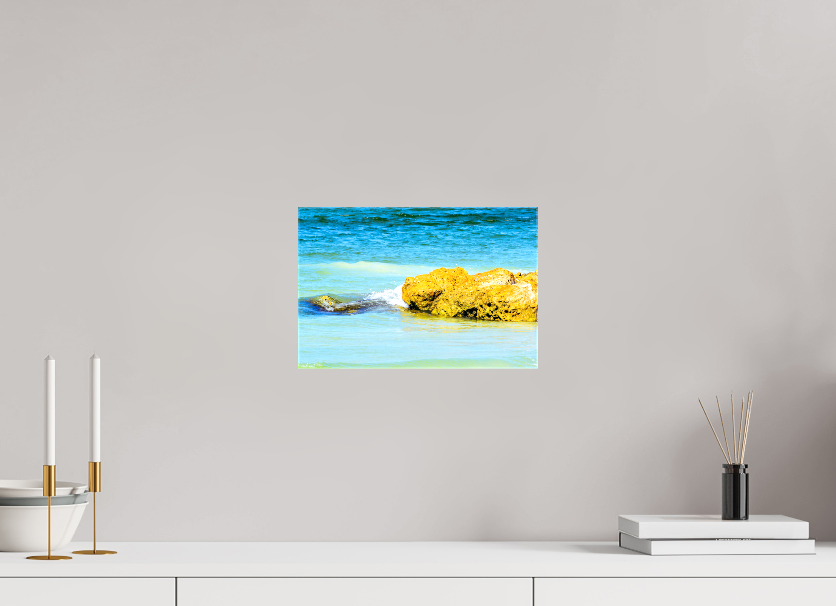 12 x 8″, Glossy Canvas on Stretcher Frame, 1,57" Wrapped Calm Waters