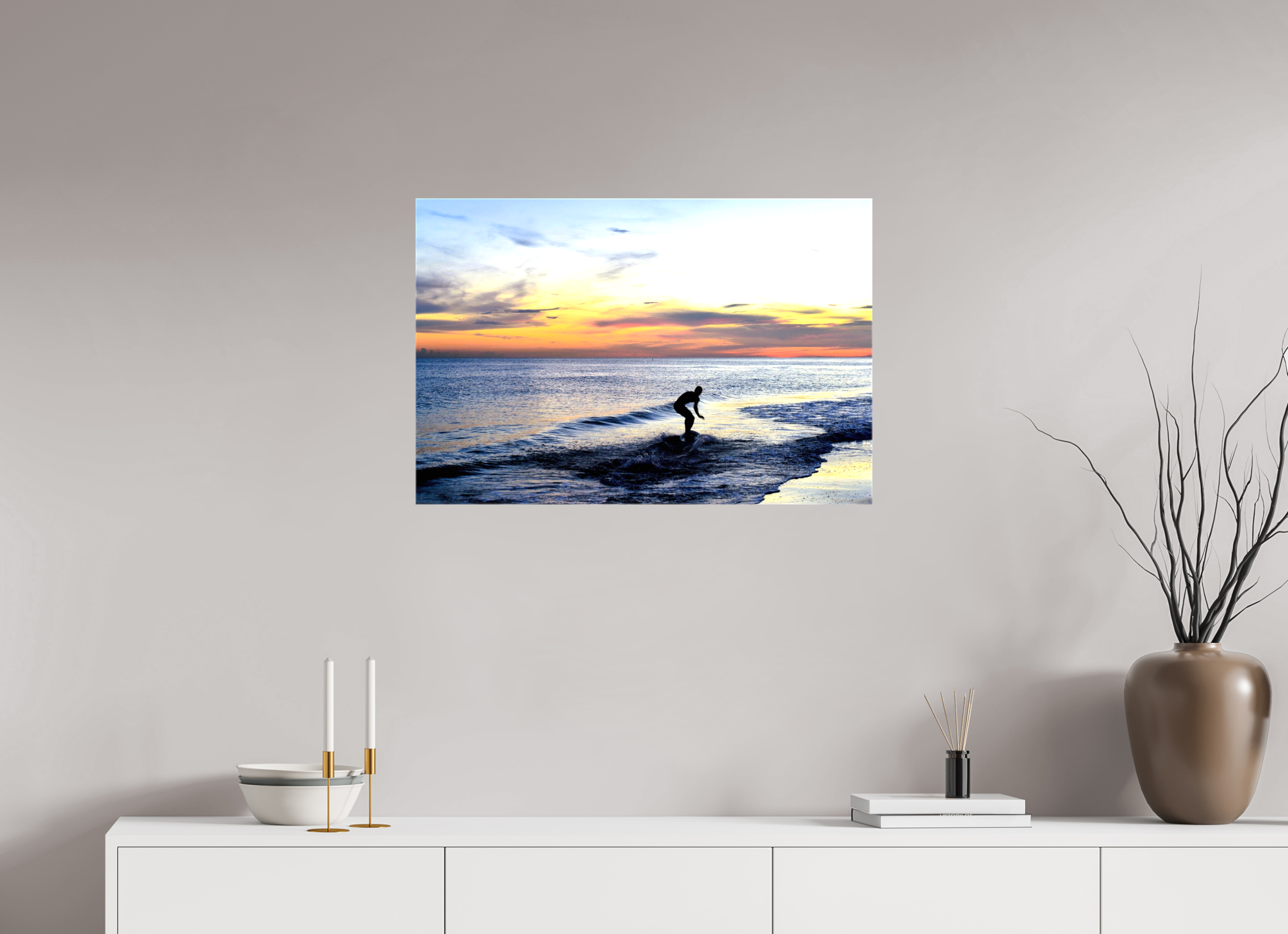 30 x 20″, Glossy Canvas on Stretcher Frame, 1,57" Wrapped Chasing the Last Light
