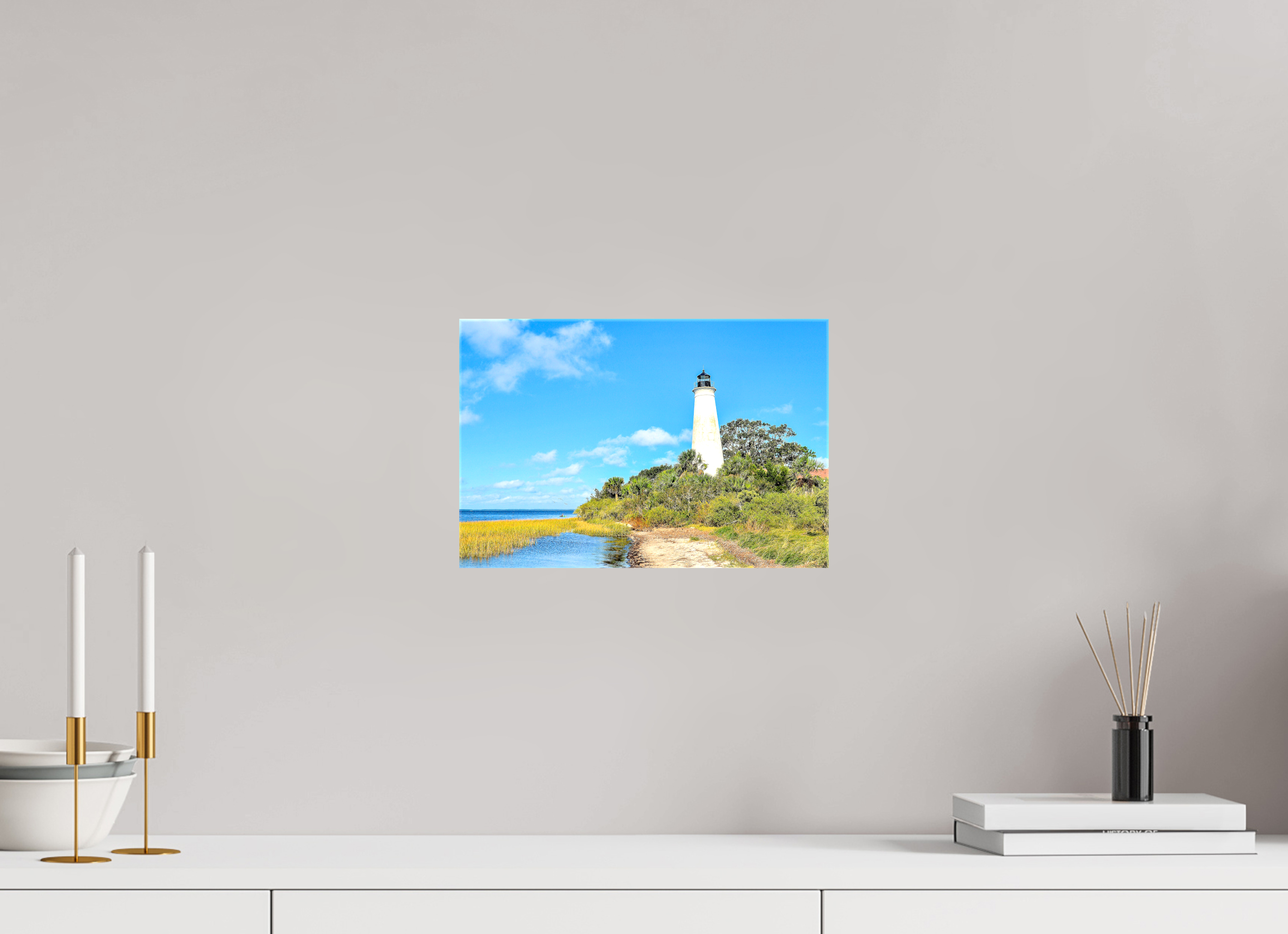 12 x 8″, Glossy Canvas on Stretcher Frame, 1,57" Wrapped St. Marks Lighthouse