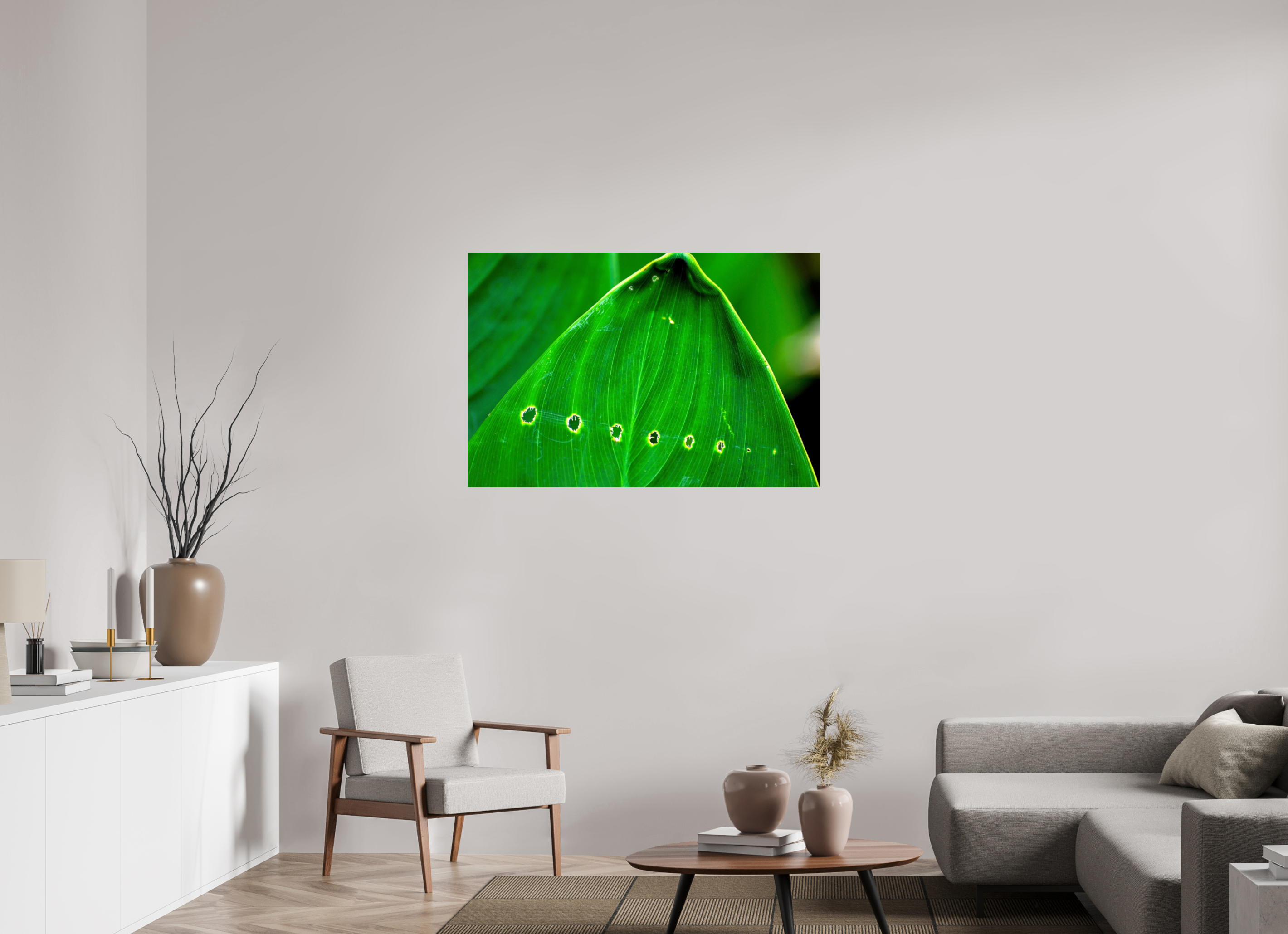 45 x 30″, Photo Print On Fuji Crystal DP II Linear Progression in Green