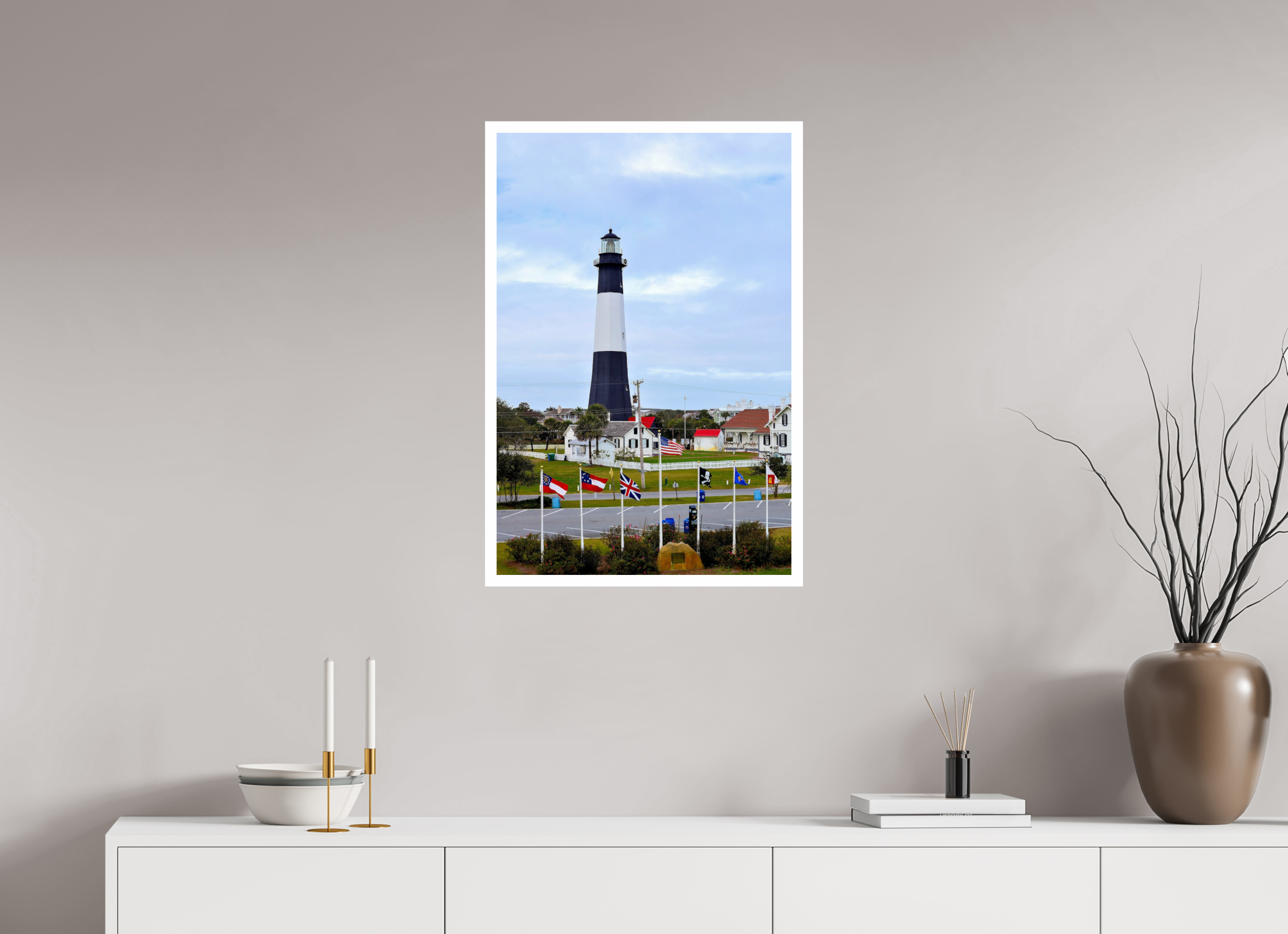 20 x 30″, Hahnemühle FineArt Pearl Print, .79" white border Heritage at Tybee: The Lighthouse & Grounds