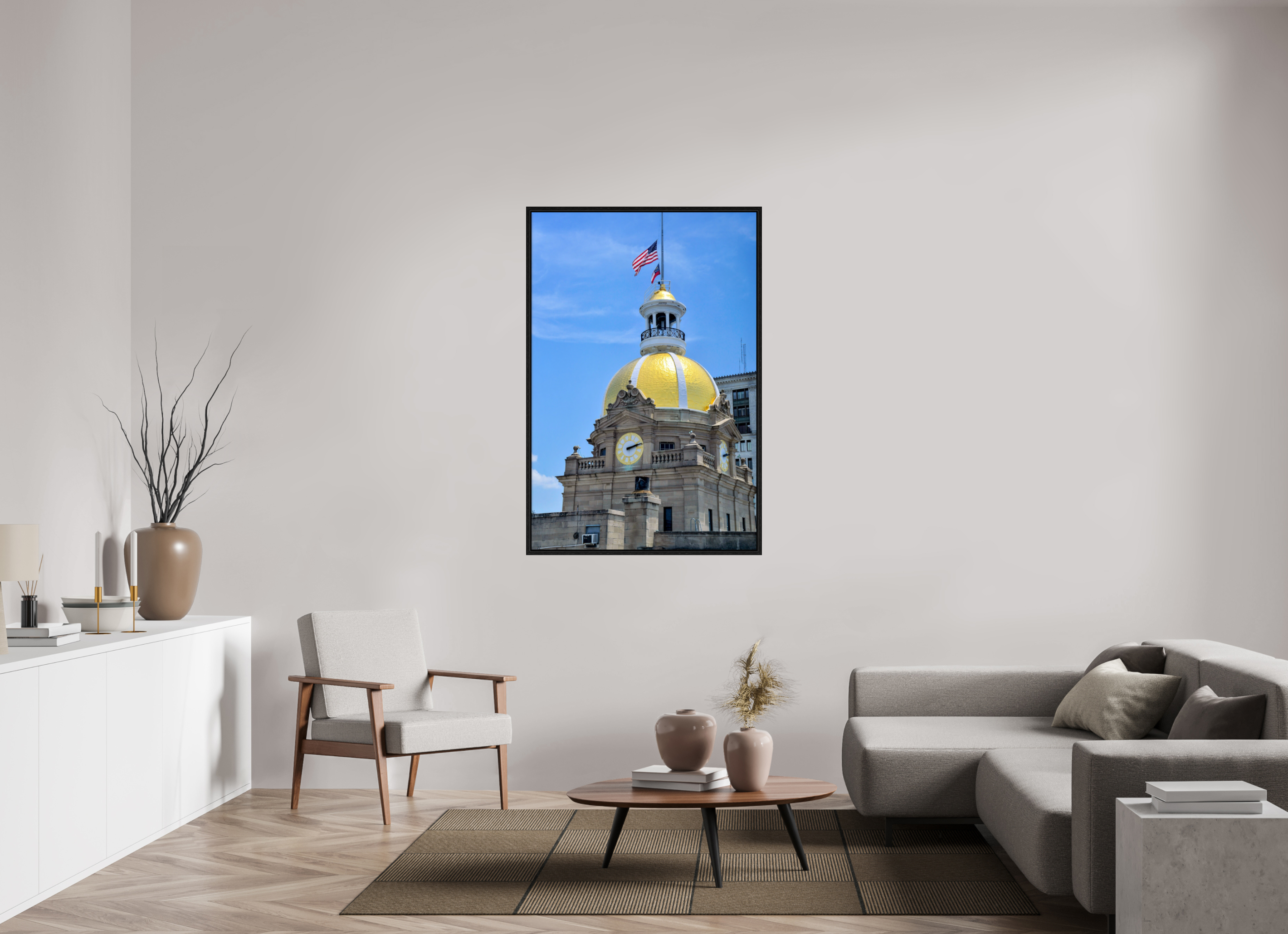 36 x 54″, Floater Frame The Gilded Heart of Savannah