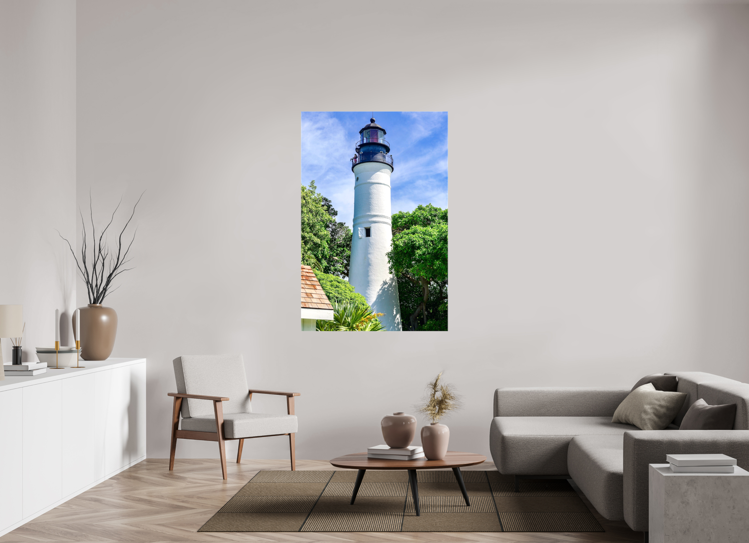 40 x 60″, Glossy Canvas on Stretcher Frame, 1,57" Wrapped The Historic Key West Lighthouse