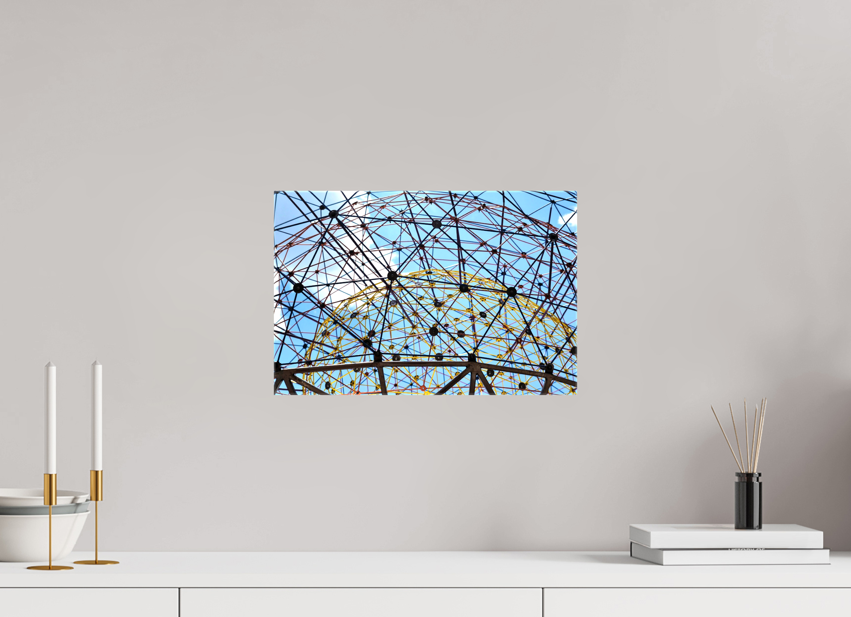 15 x 10″, Glossy Canvas on Stretcher Frame, 1,57" Wrapped Geodesic Horizon: The Tillie Fowler Memorial