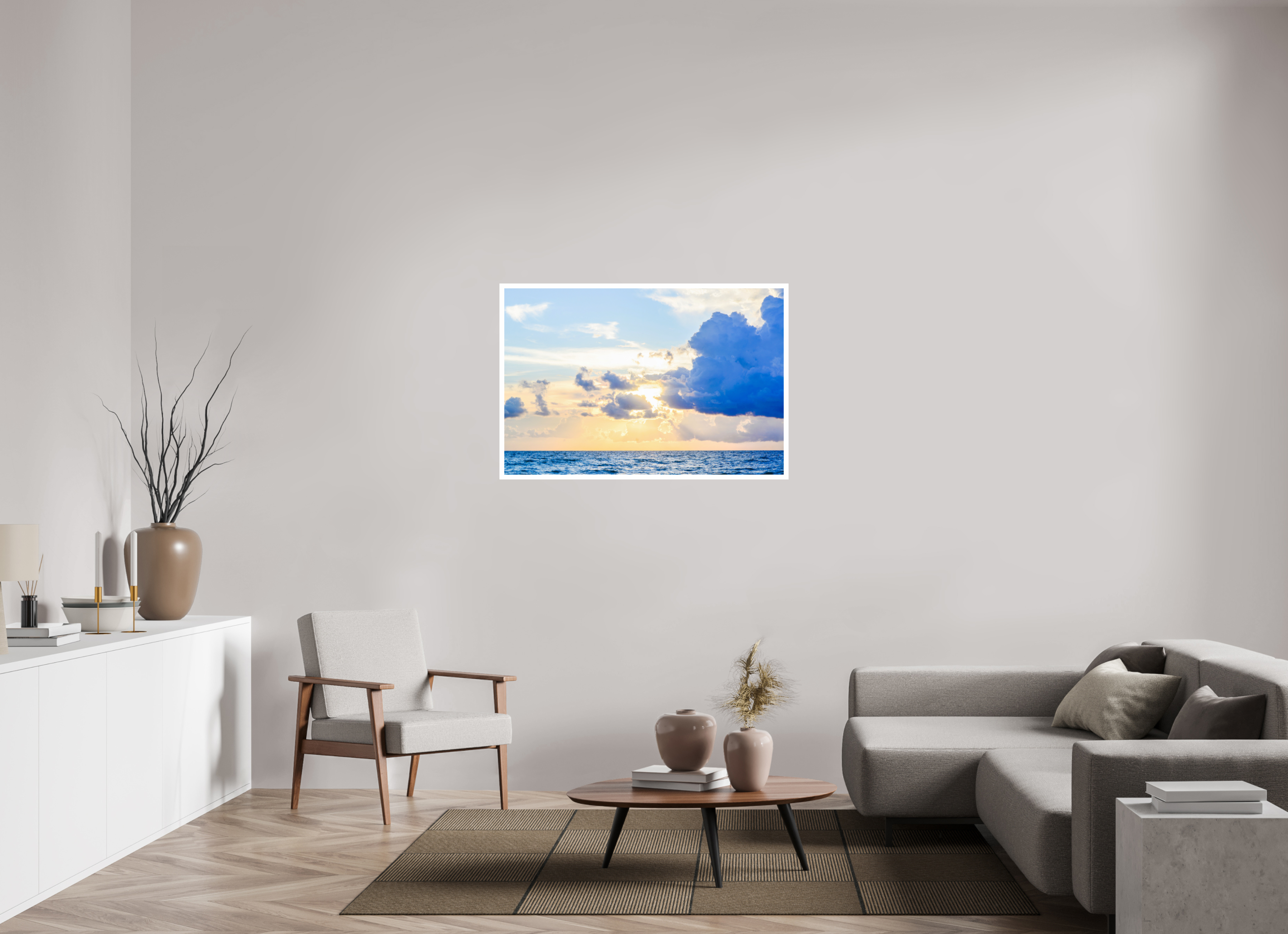 45 x 30″, Hahnemühle FineArt Pearl Print, .79" white border Breaking Through The Clouds