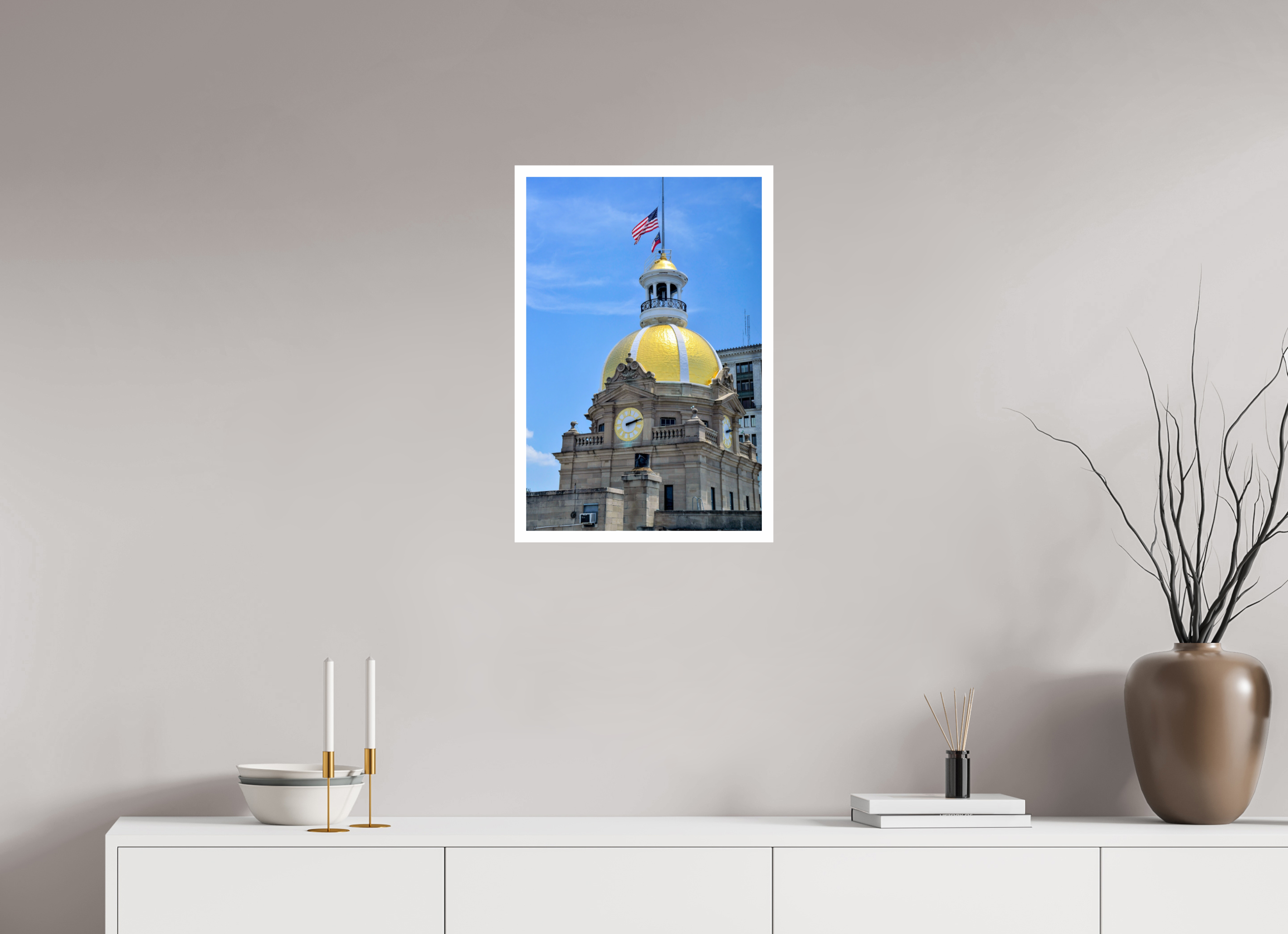 16 x 24″, Hahnemühle FineArt Pearl Print, .79" white border The Gilded Heart of Savannah