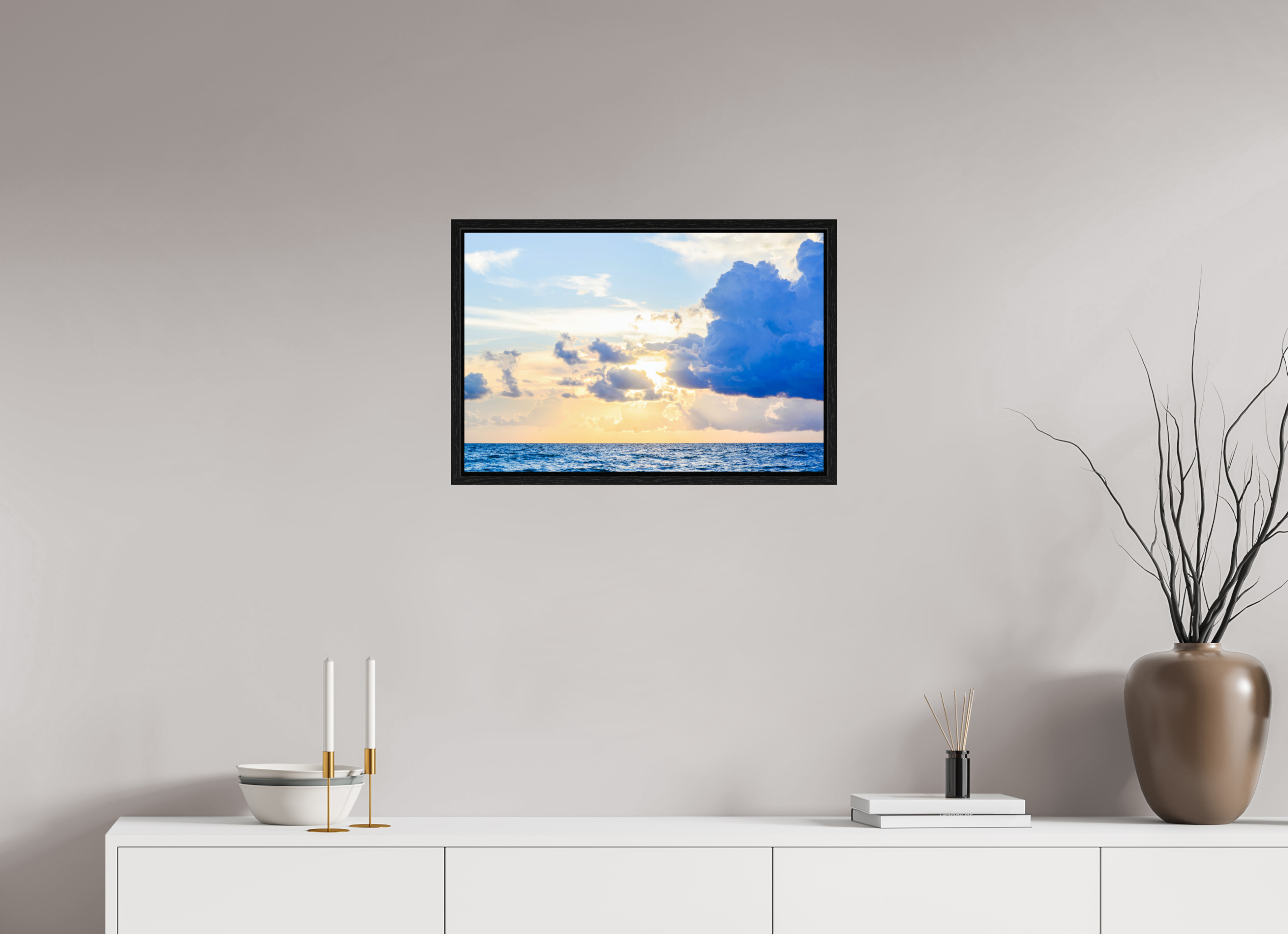 24 x 16″, Floater Frame Breaking Through The Clouds