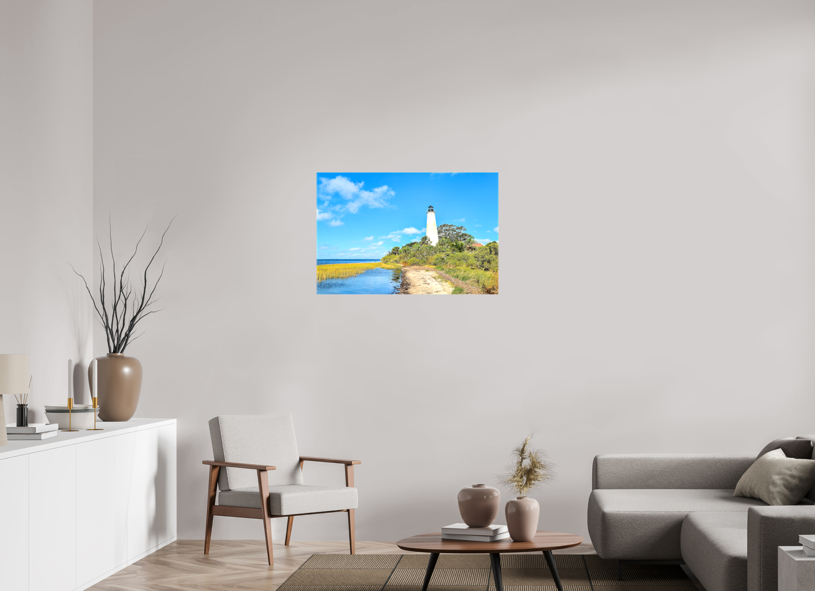 36 x 24″, Glossy Canvas on Stretcher Frame, 1,57" Wrapped St. Marks Lighthouse