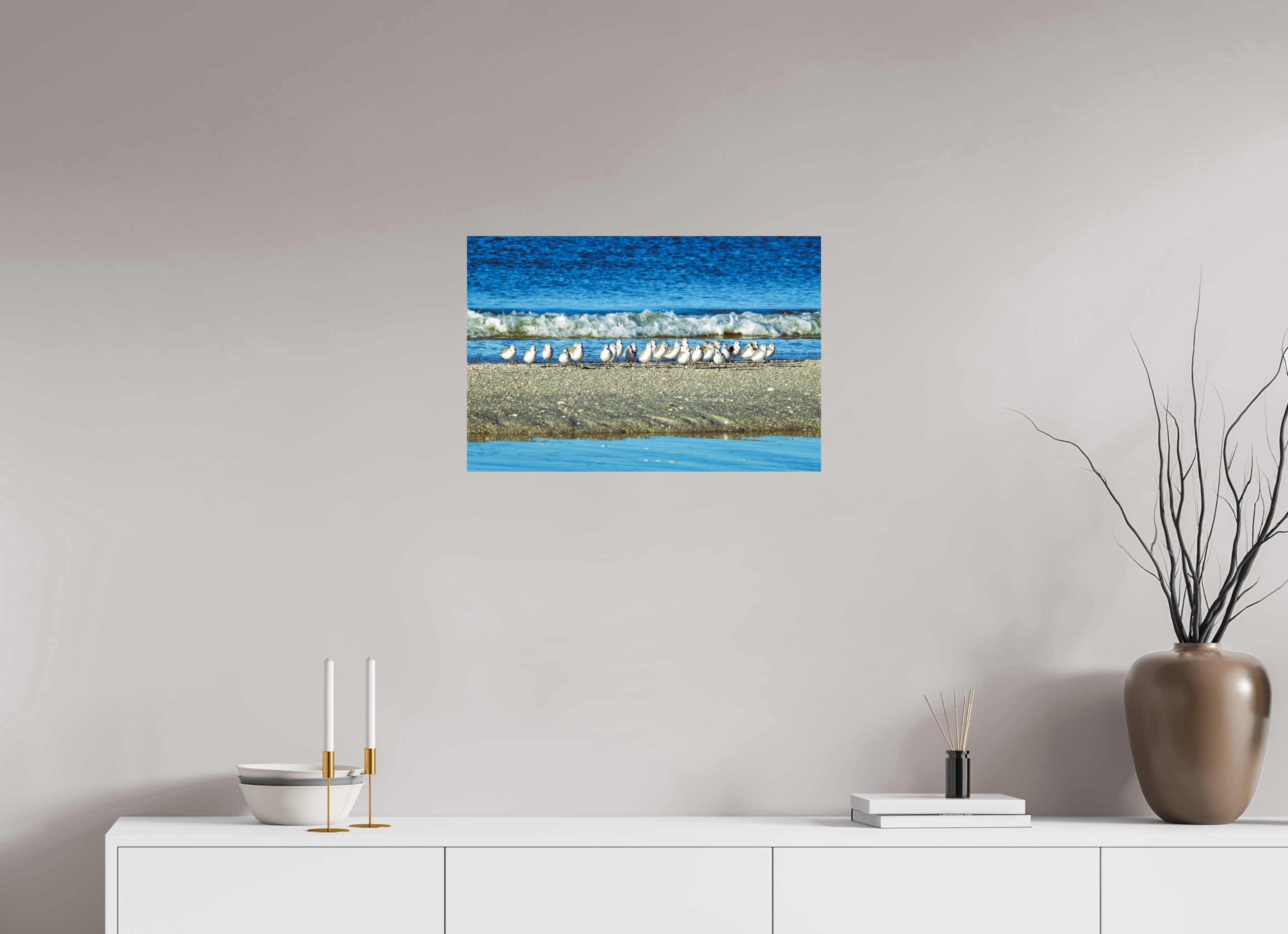 24 x 16″, Photo Print On Fuji Crystal DP II Sanderlings on Standby